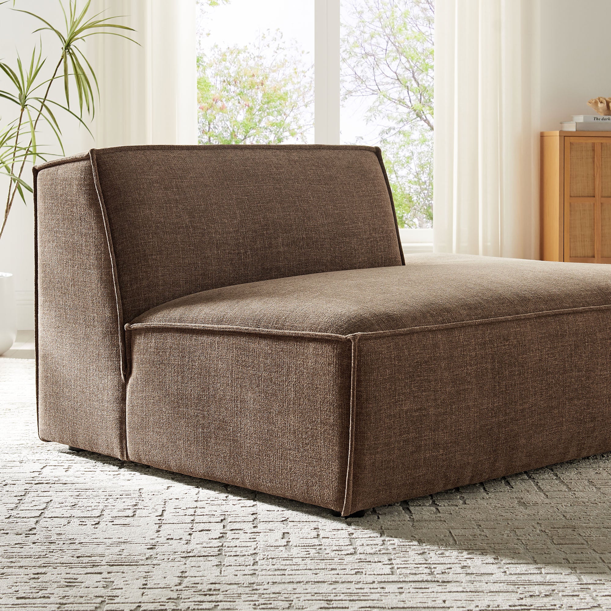 Modway EEI-7388 Restore Performance Fabric Upholstered Right-Facing Armless Modular Chaise