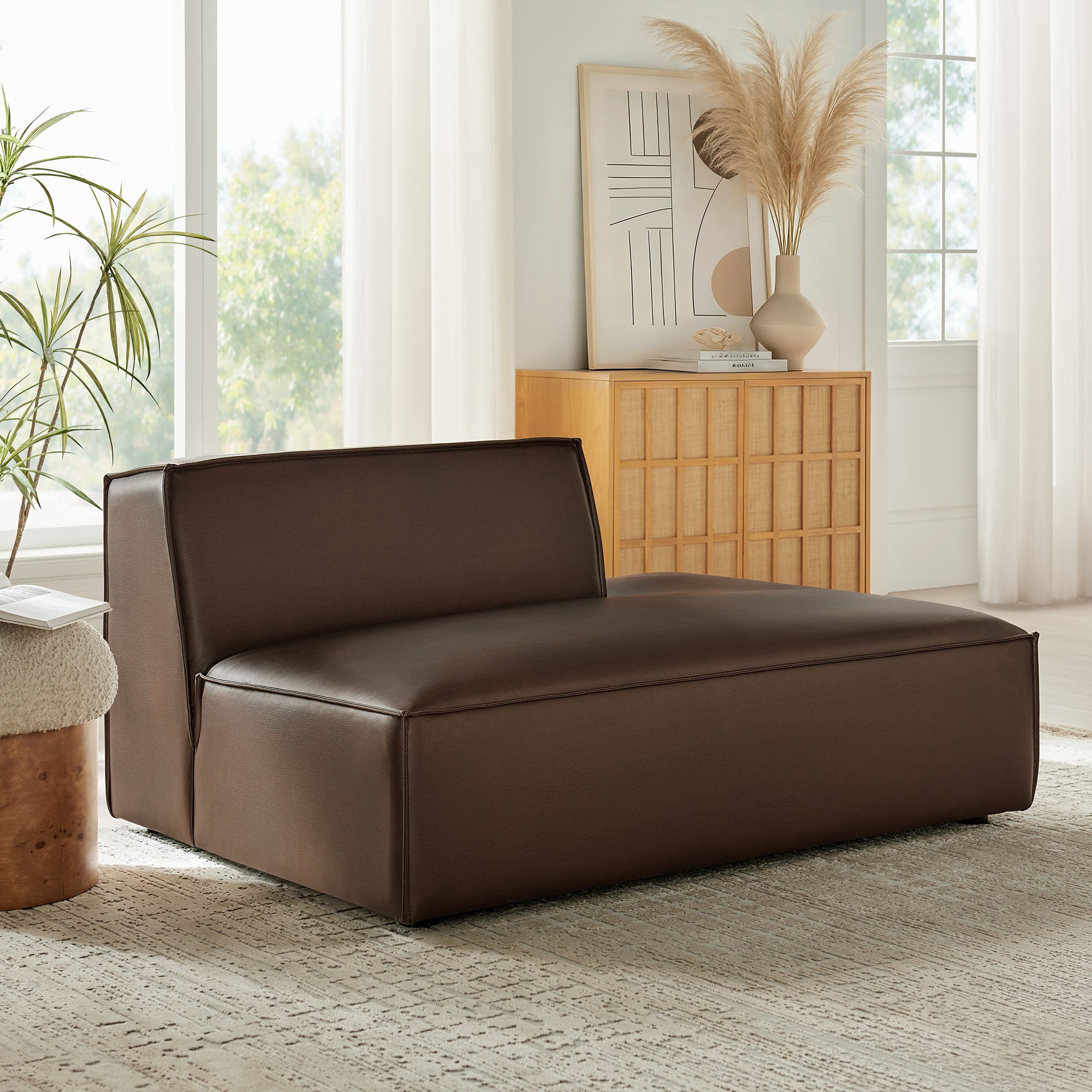 Modway EEI-7389 Restore Vegan Leather Right-Facing Armless Modular Chaise