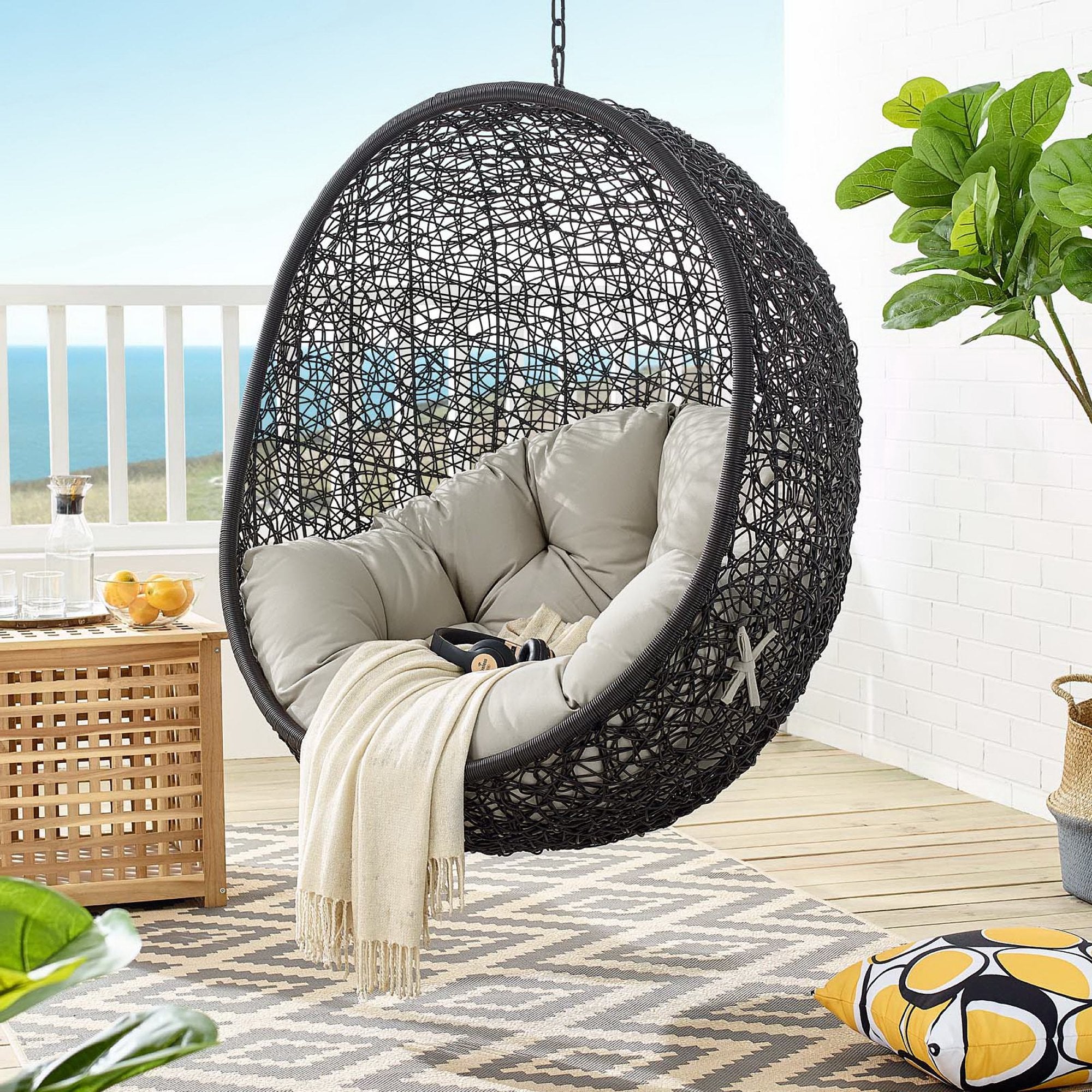 Modway Encase Swing Outdoor Patio Lounge Chair