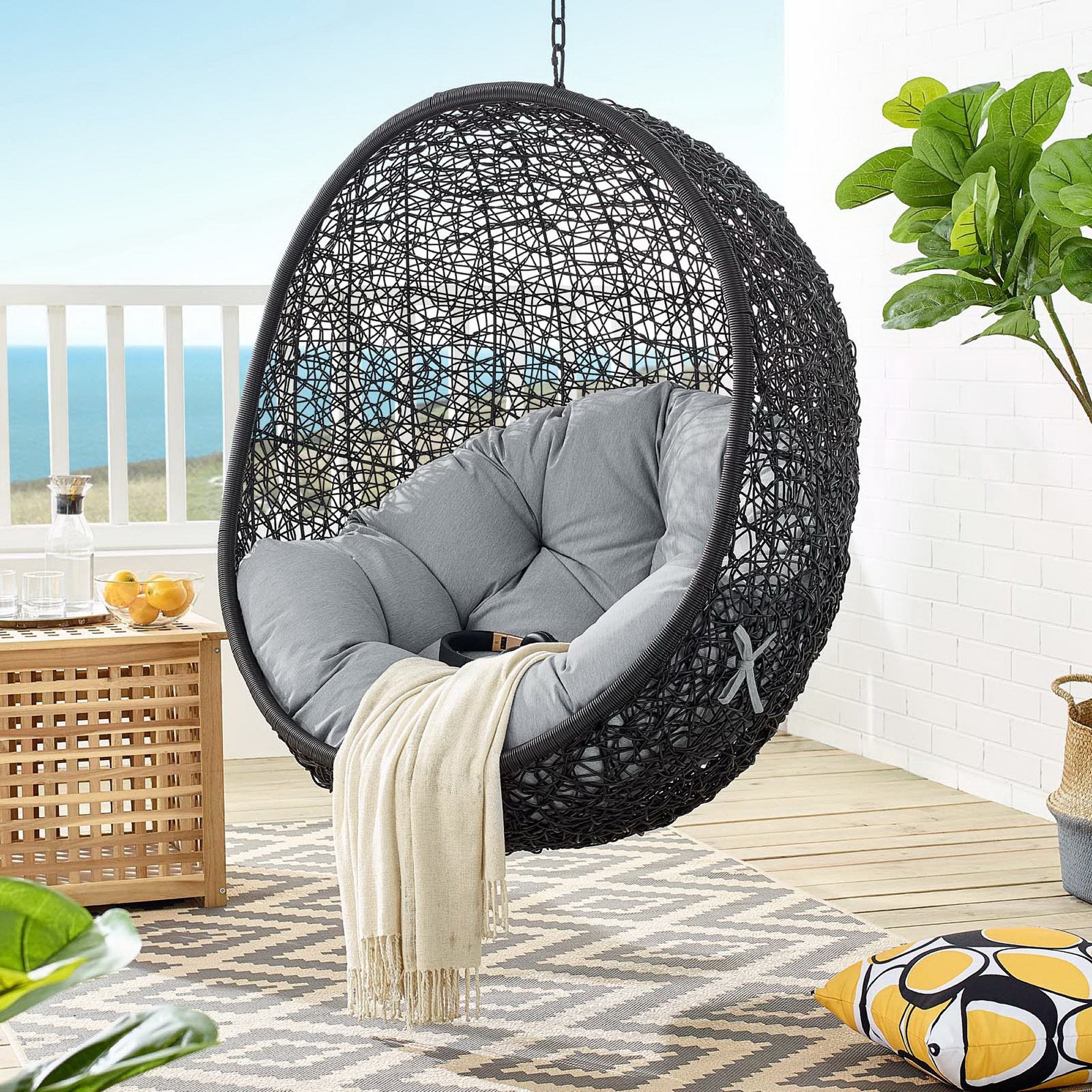 Modway Encase Swing Outdoor Patio Lounge Chair
