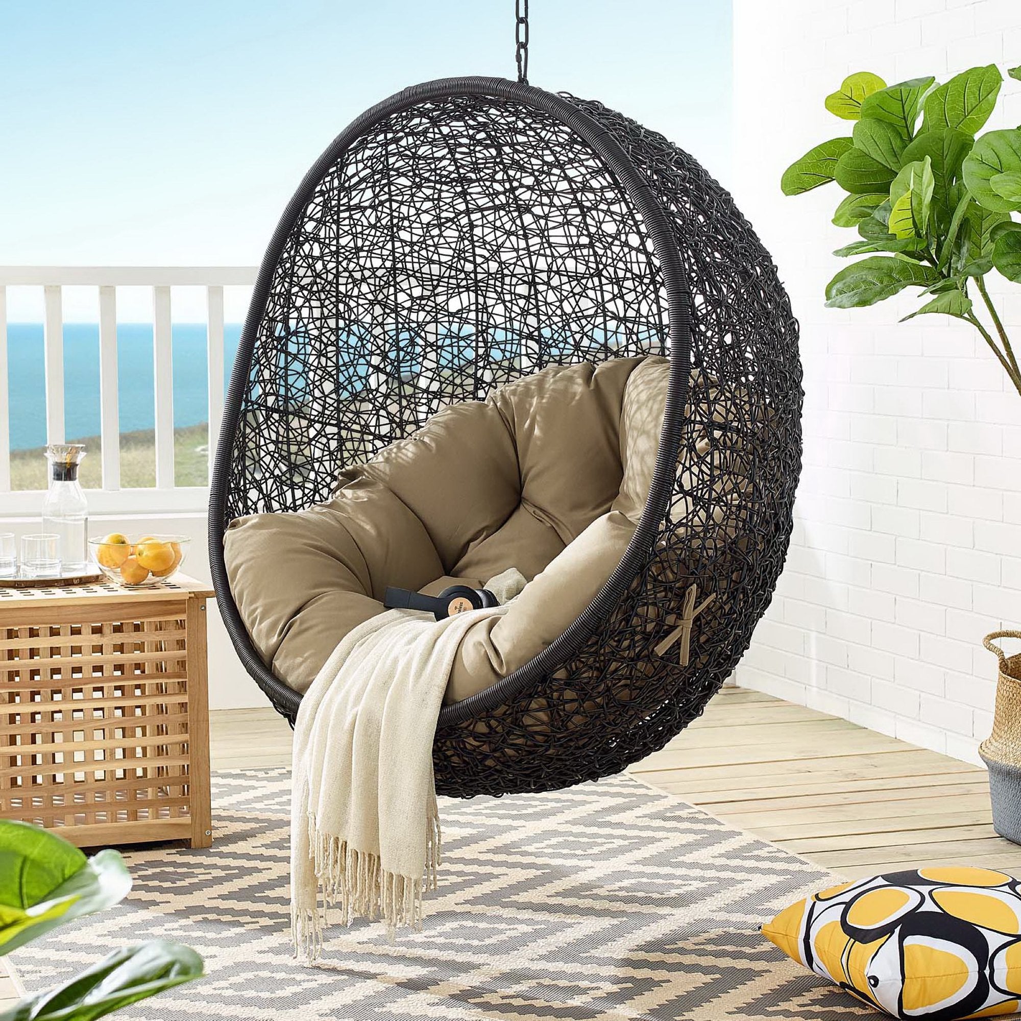 Modway Encase Swing Outdoor Patio Lounge Chair