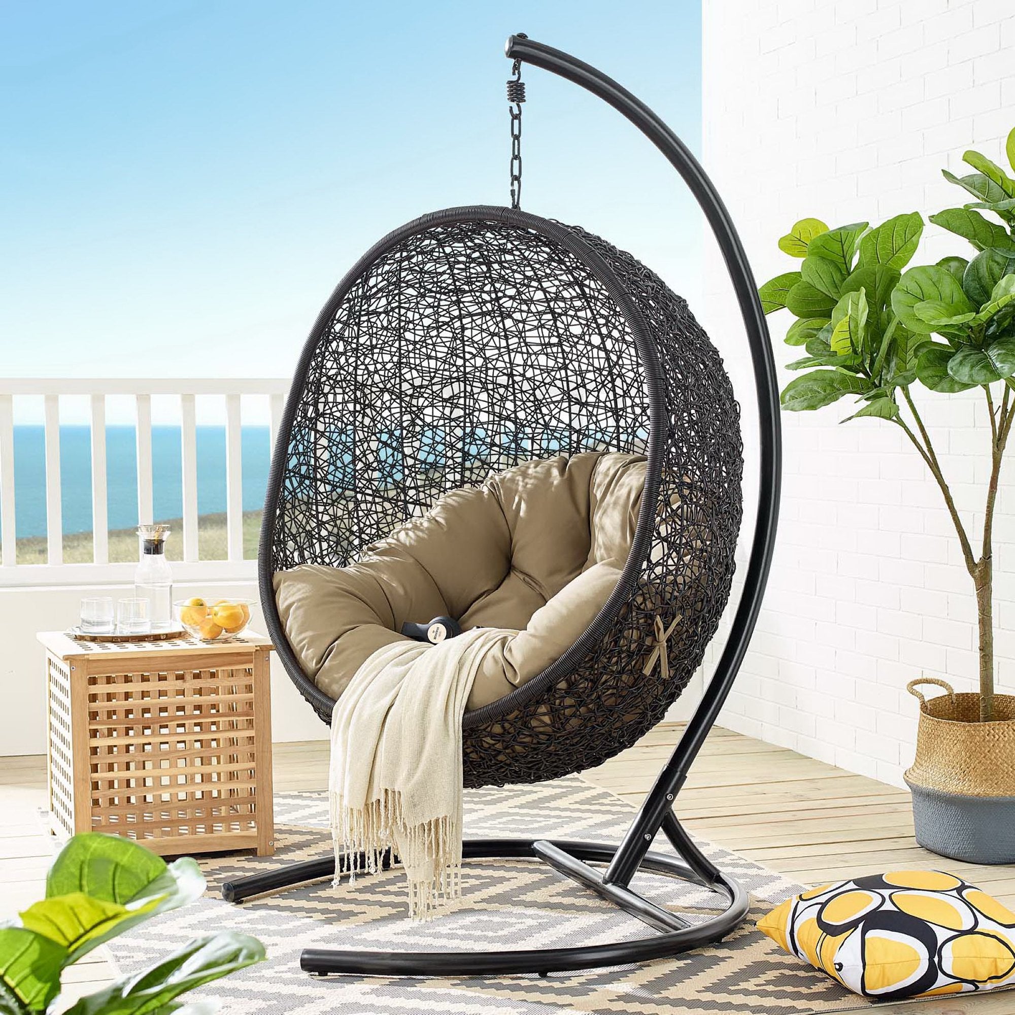Modway Encase Swing Outdoor Patio Lounge Chair