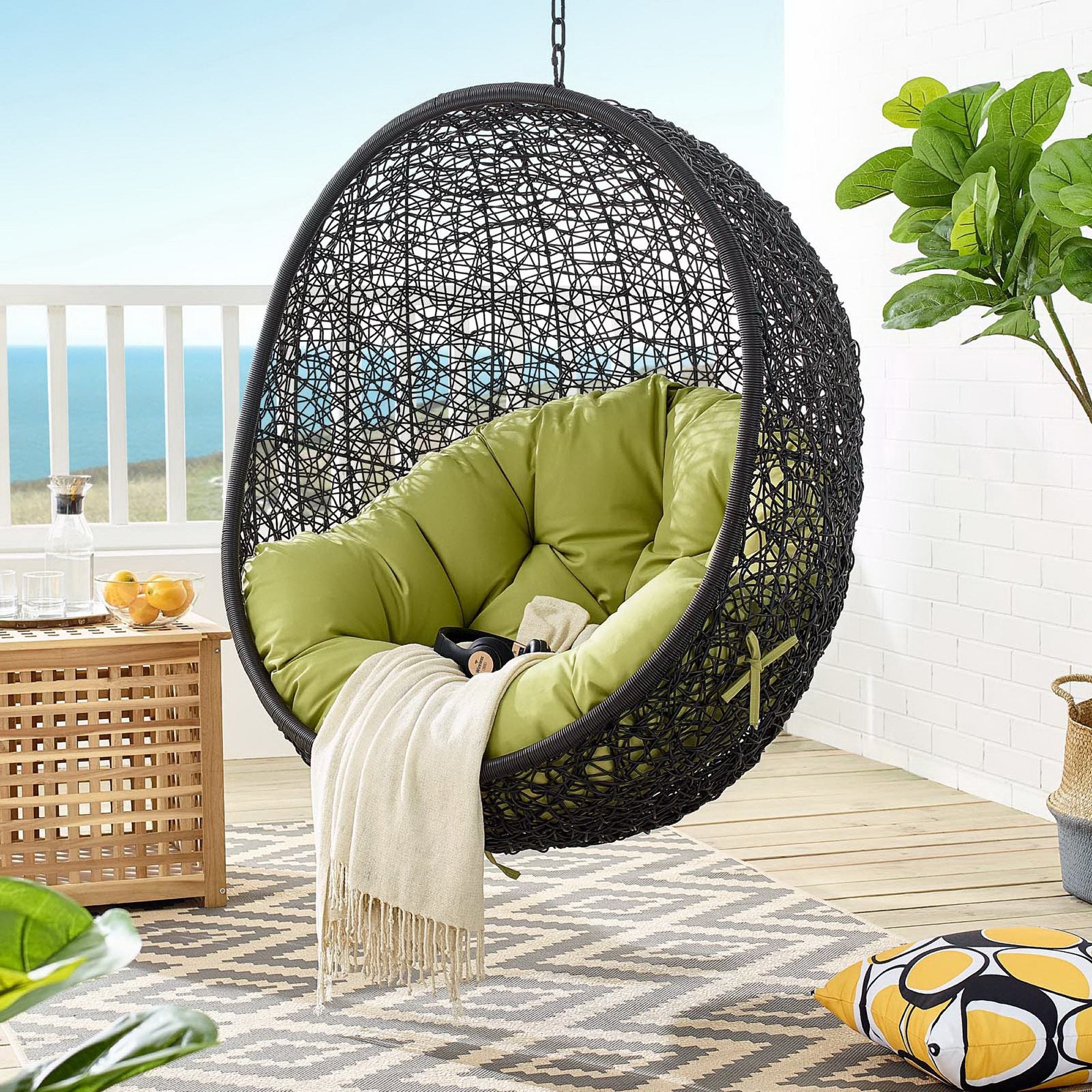 Modway Encase Swing Outdoor Patio Lounge Chair