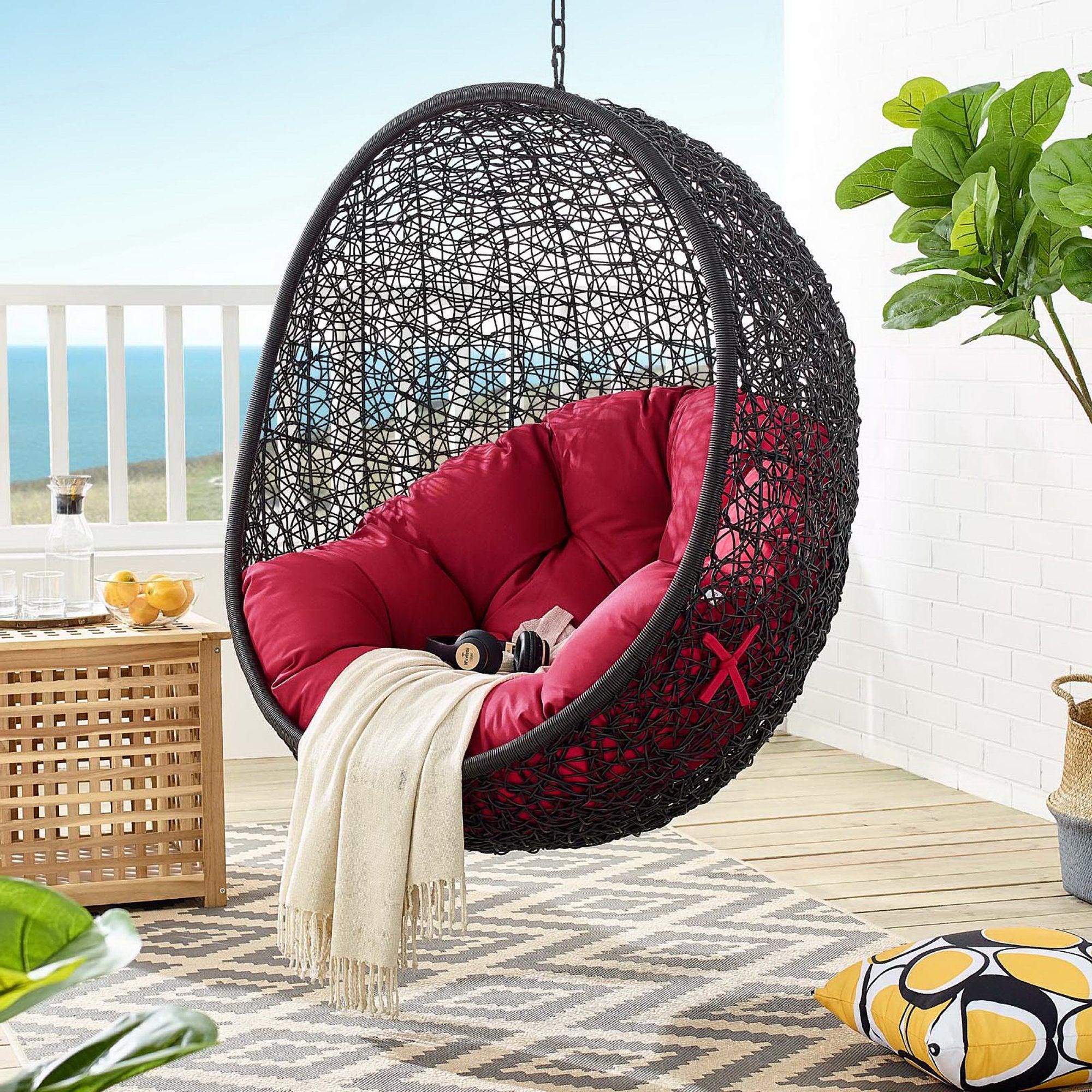 Modway Encase Swing Outdoor Patio Lounge Chair