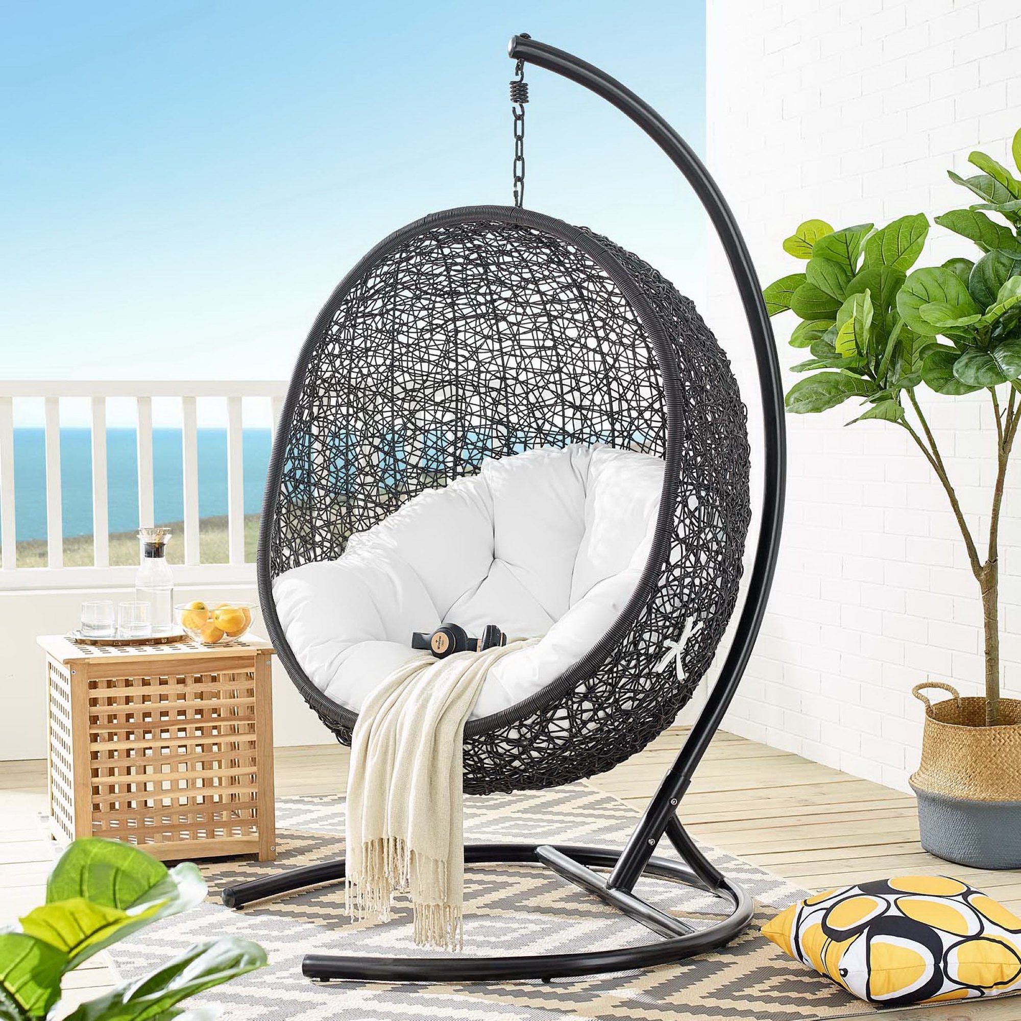 Modway Encase Swing Outdoor Patio Lounge Chair