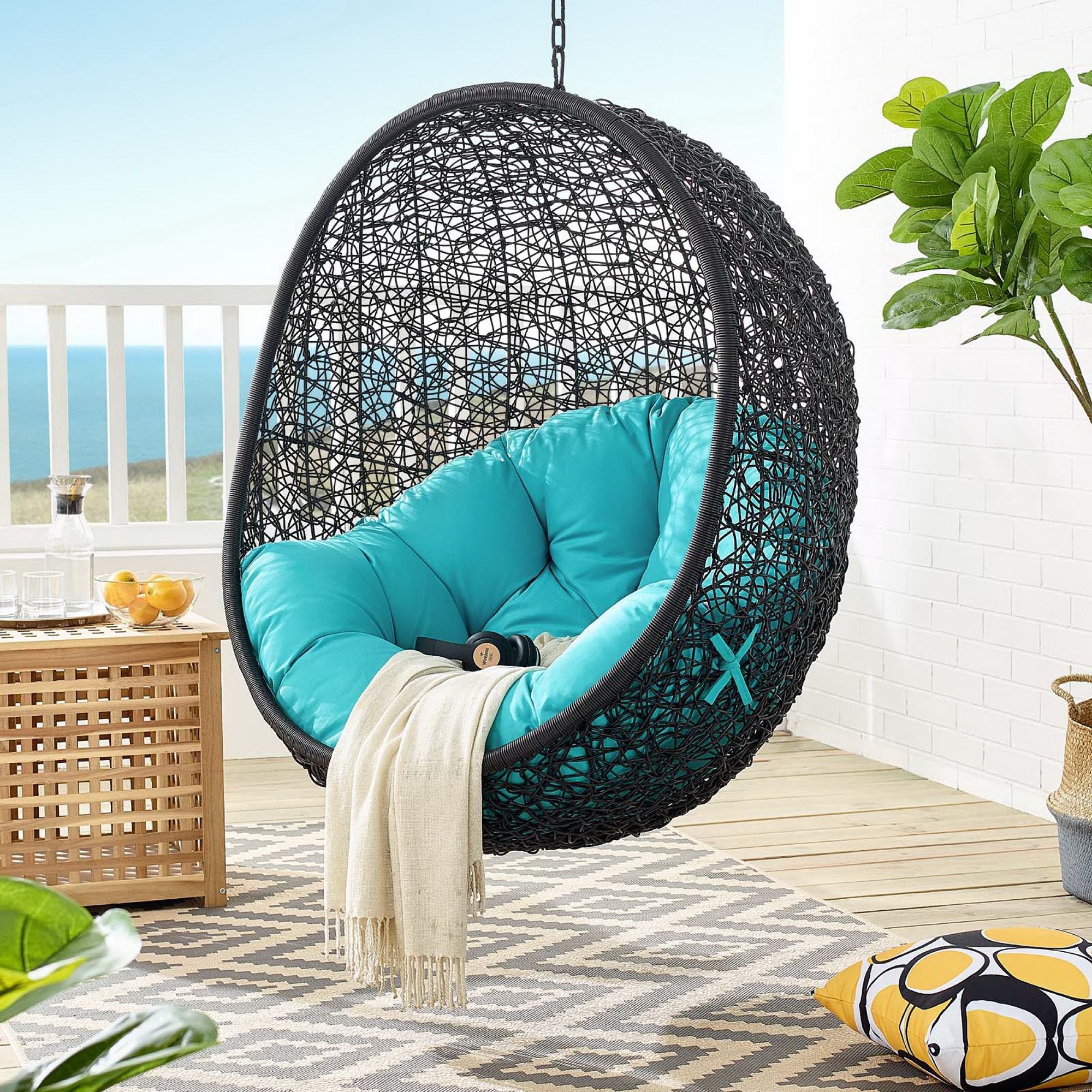 Modway Encase Swing Outdoor Patio Lounge Chair