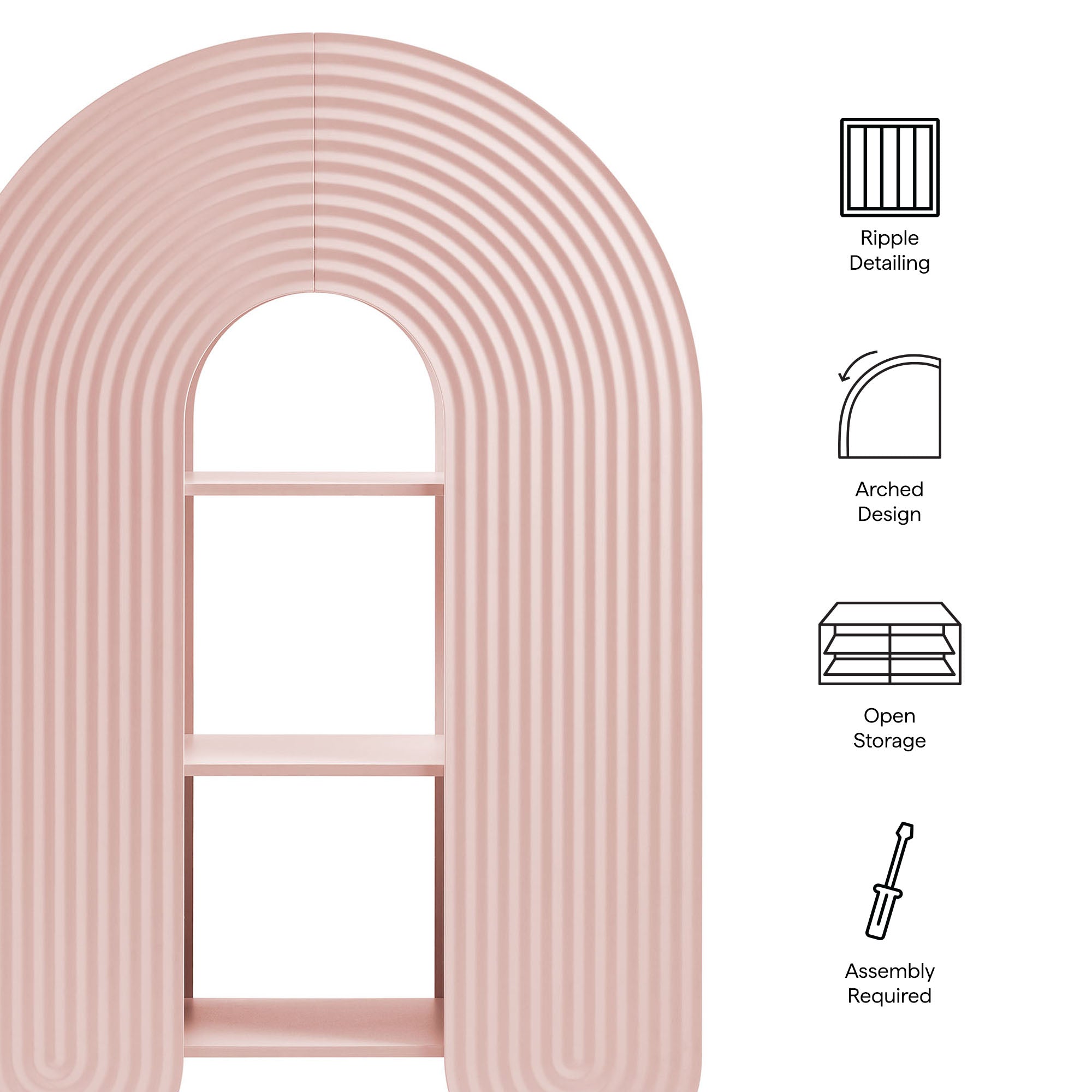 Modway Daydream 58" Arched Bookshelf