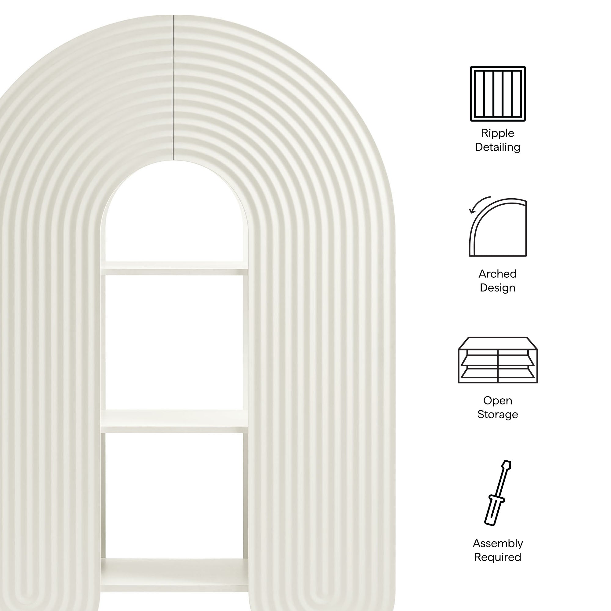 Modway Daydream 58" Arched Bookshelf