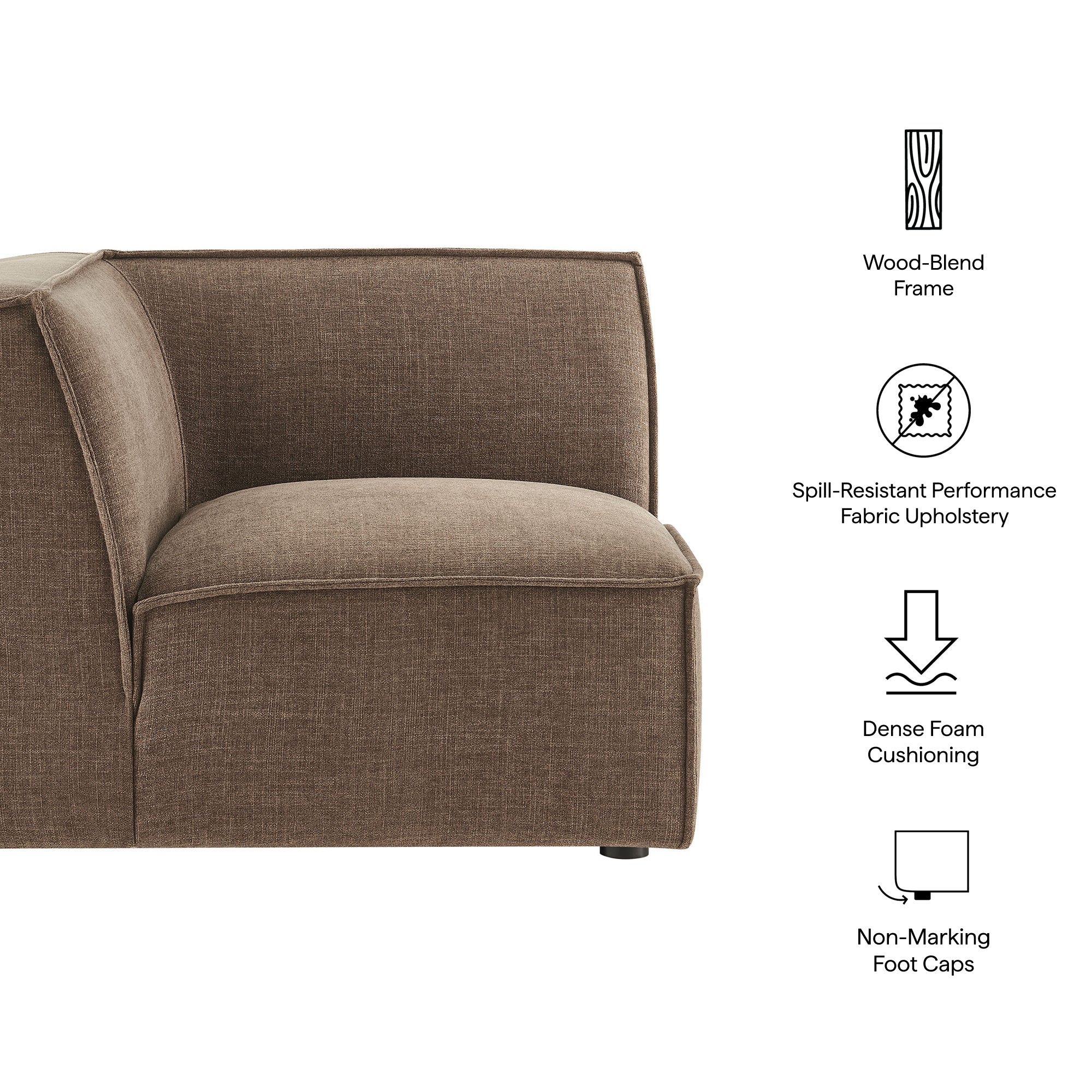 Modway EEI-7393 Restore Performance Fabric Upholstered Modular Corner Chair