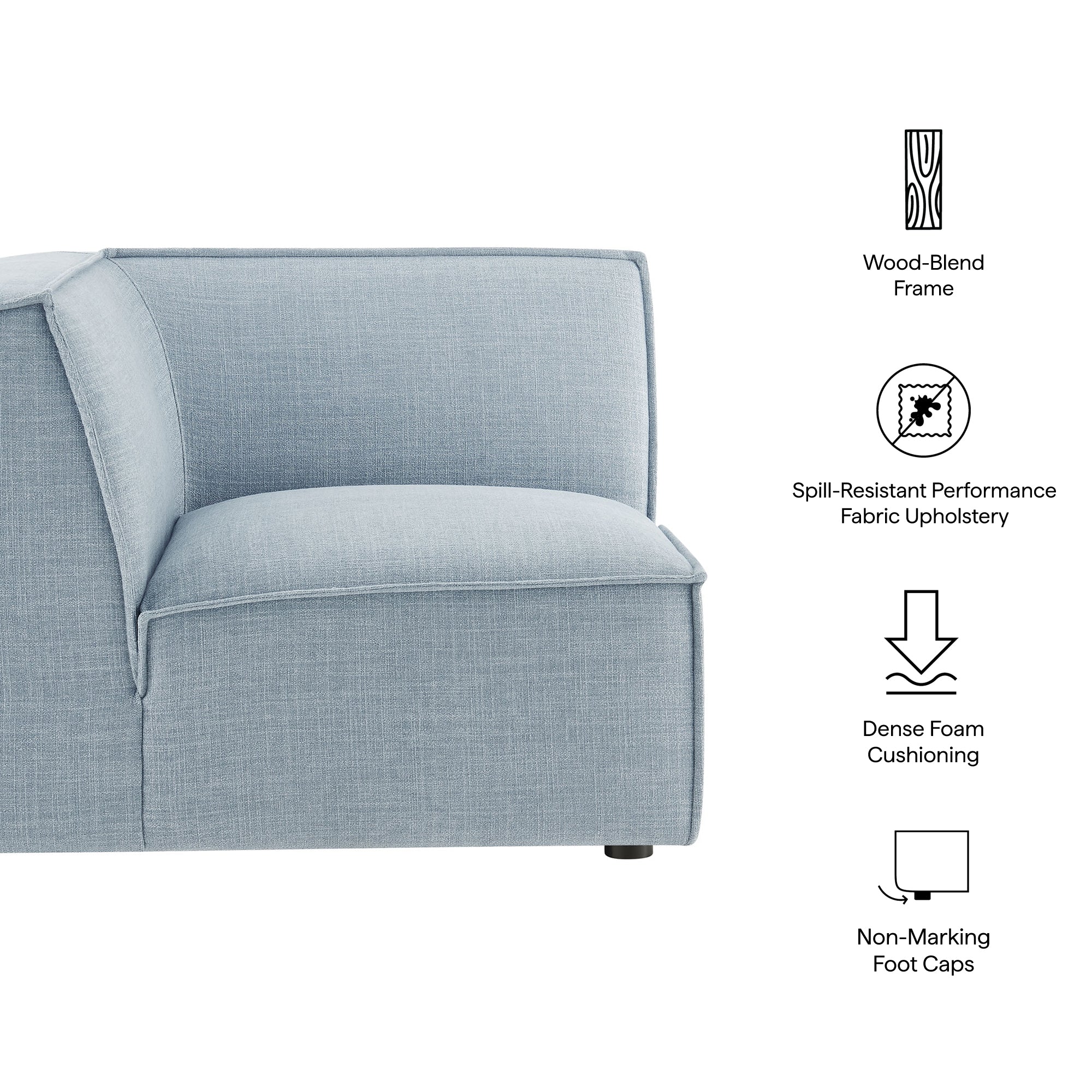 Modway EEI-7393 Restore Performance Fabric Upholstered Modular Corner Chair