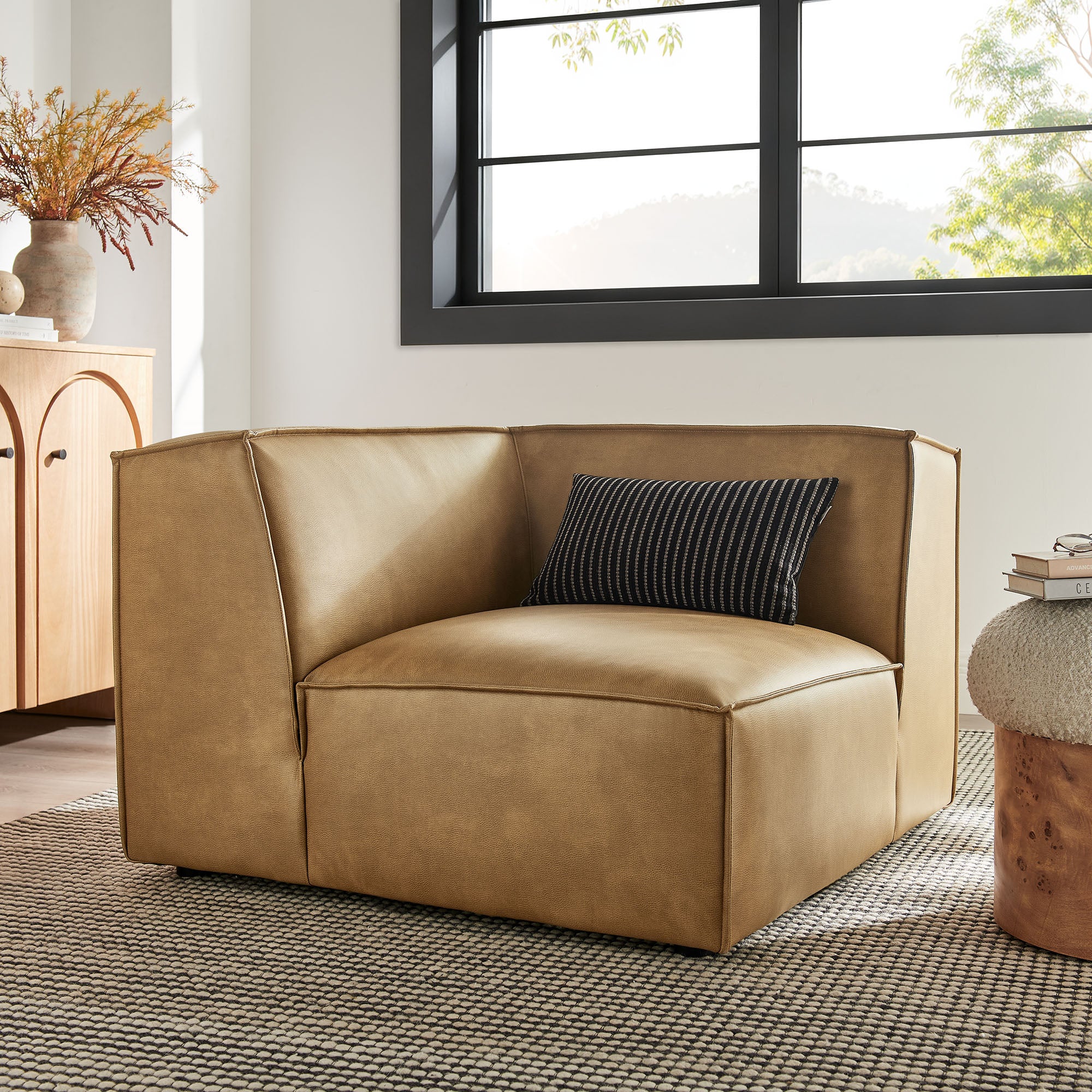 Modway EEI-7394 Restore Vegan Leather Modular Corner Chair