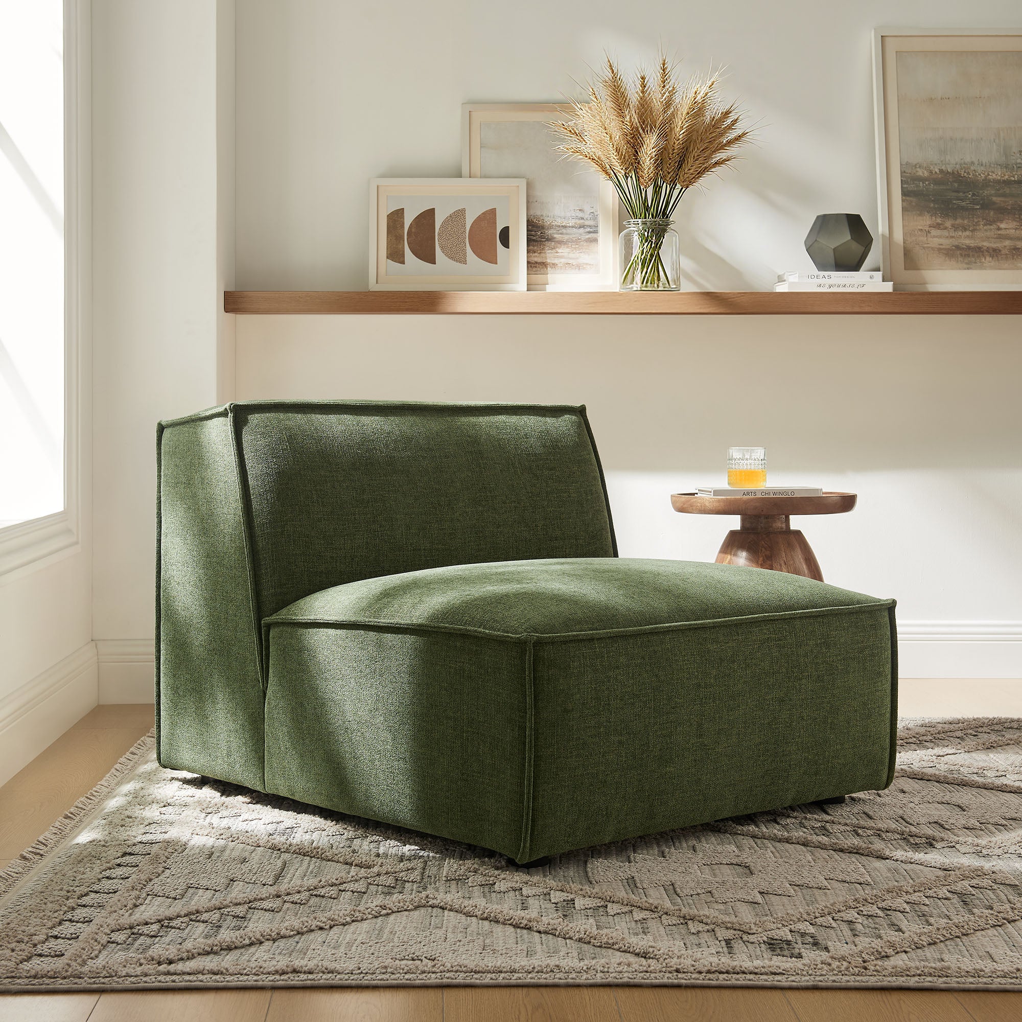 Modway EEI-7395 Restore Performance Fabric Upholstered Armless Modular Chair