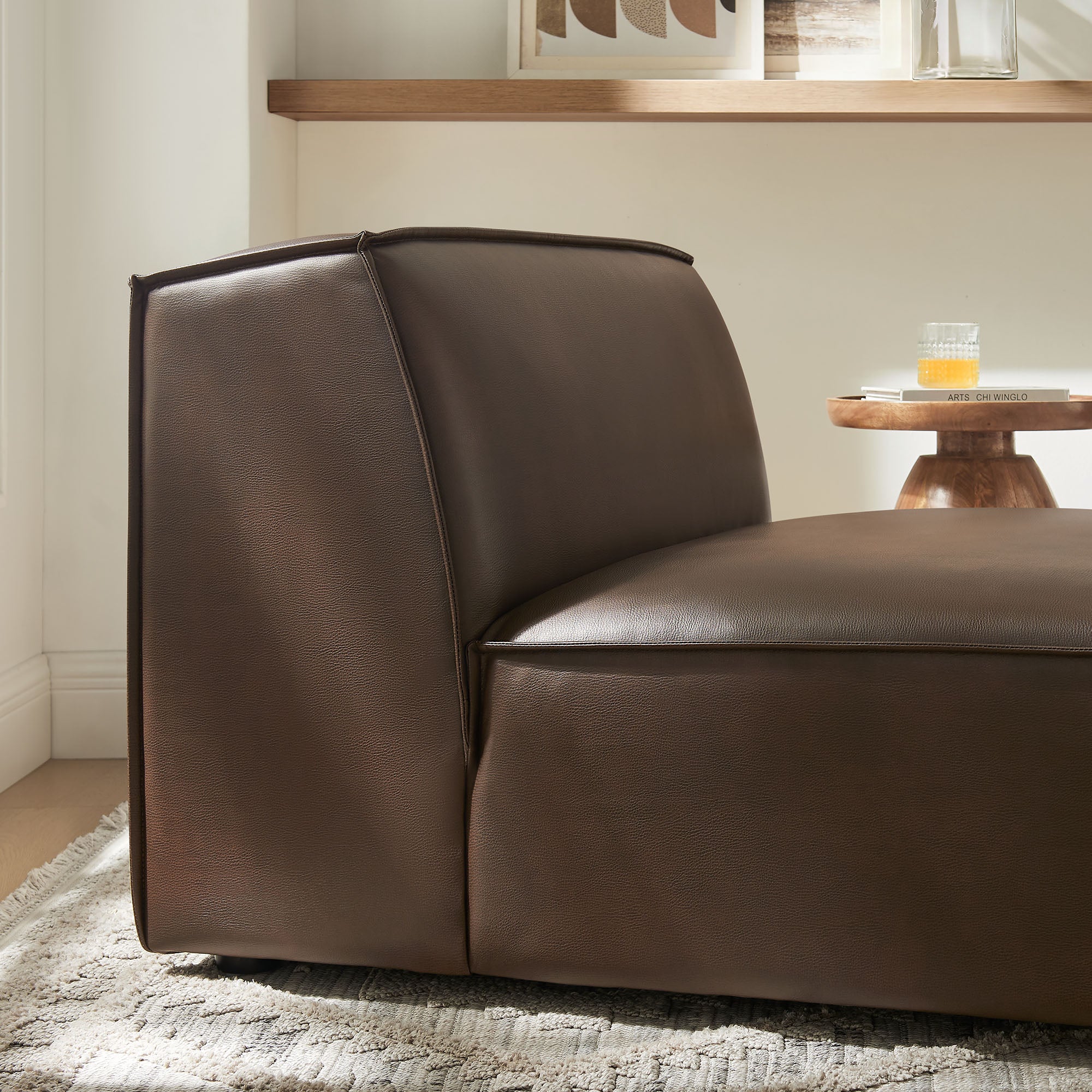 Modway EEI-7396 Restore Vegan Leather Armless Modular Chair