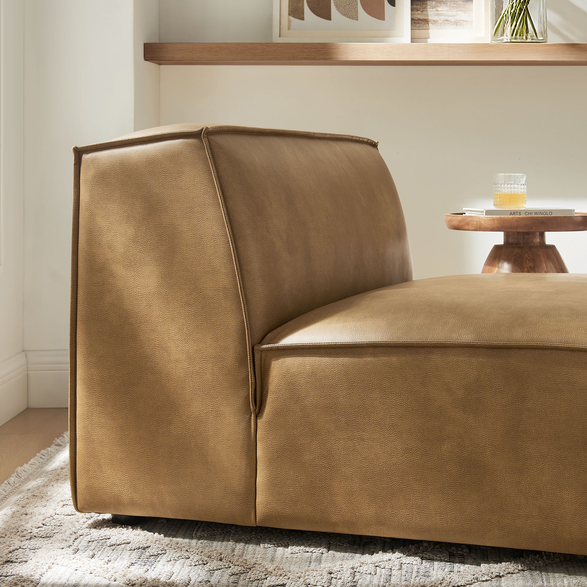 Modway EEI-7396 Restore Vegan Leather Armless Modular Chair