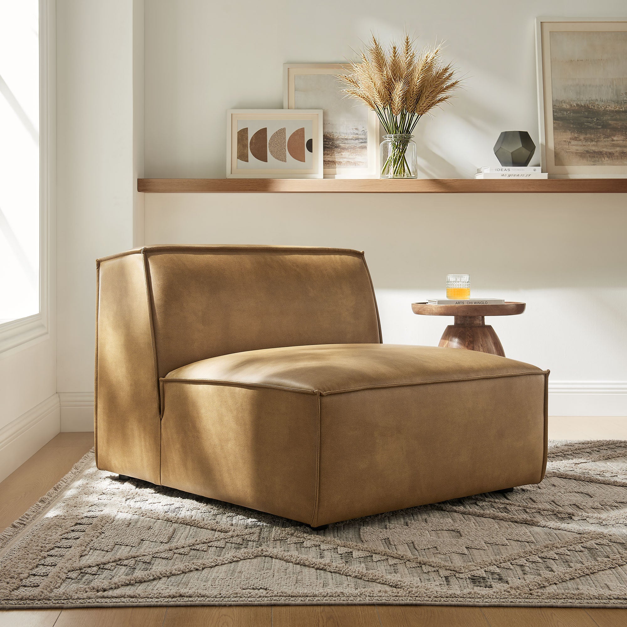 Modway EEI-7396 Restore Vegan Leather Armless Modular Chair