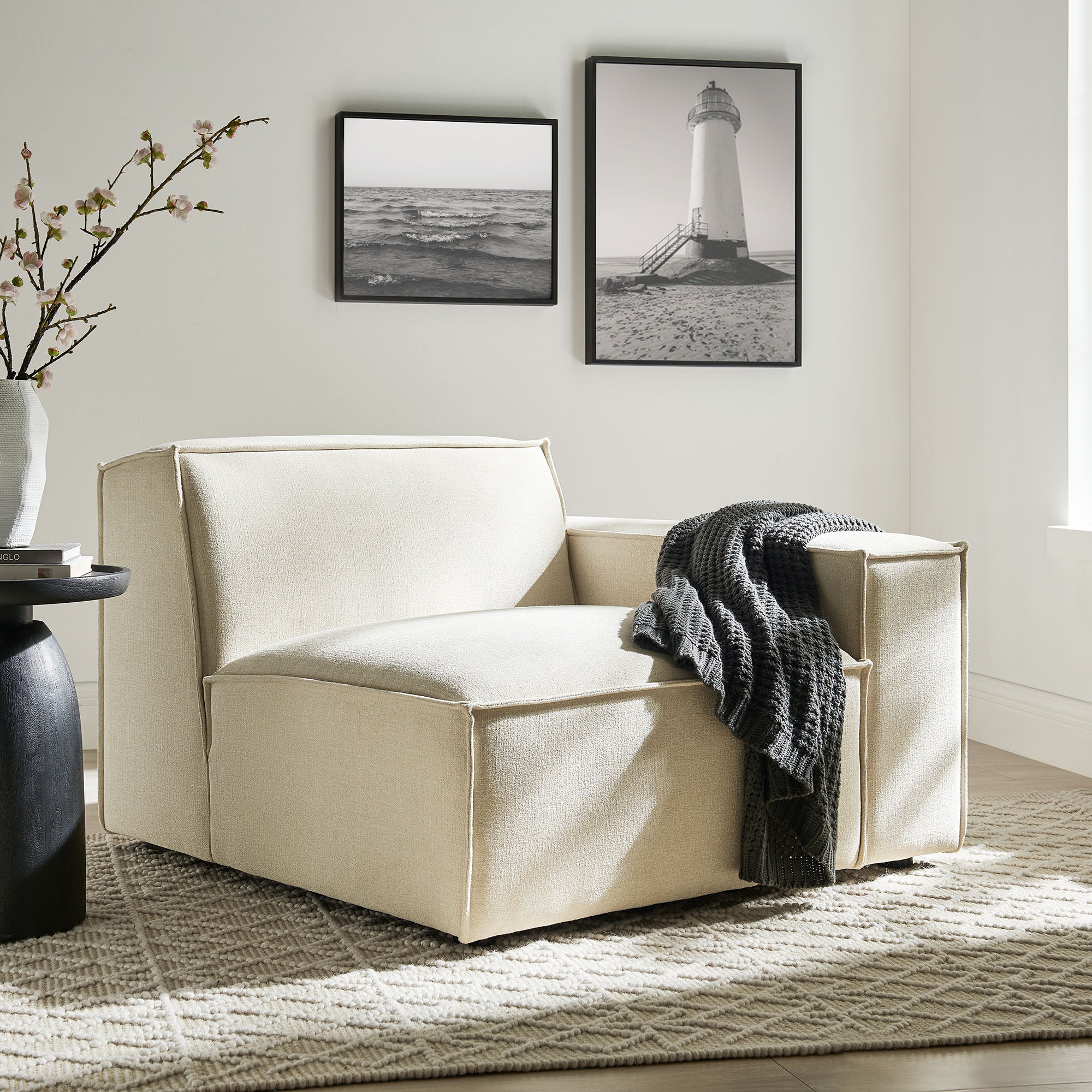 Modway EEI-7397 Restore Performance Fabric Upholstered Right-Facing Modular Lounge Chair