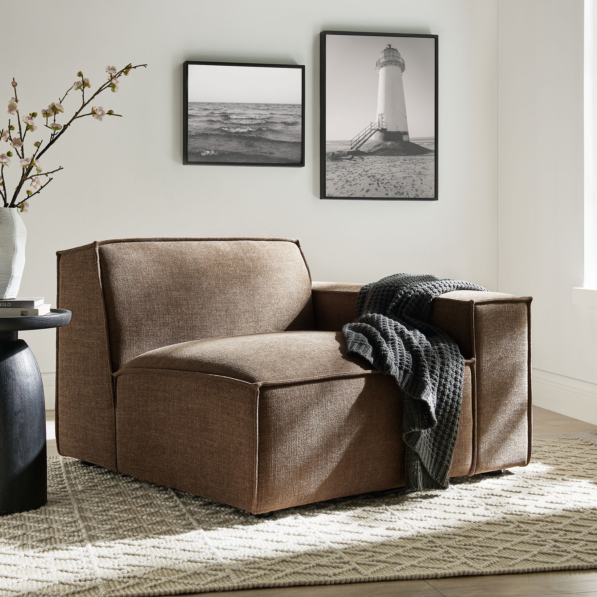 Modway EEI-7397 Restore Performance Fabric Upholstered Right-Facing Modular Lounge Chair