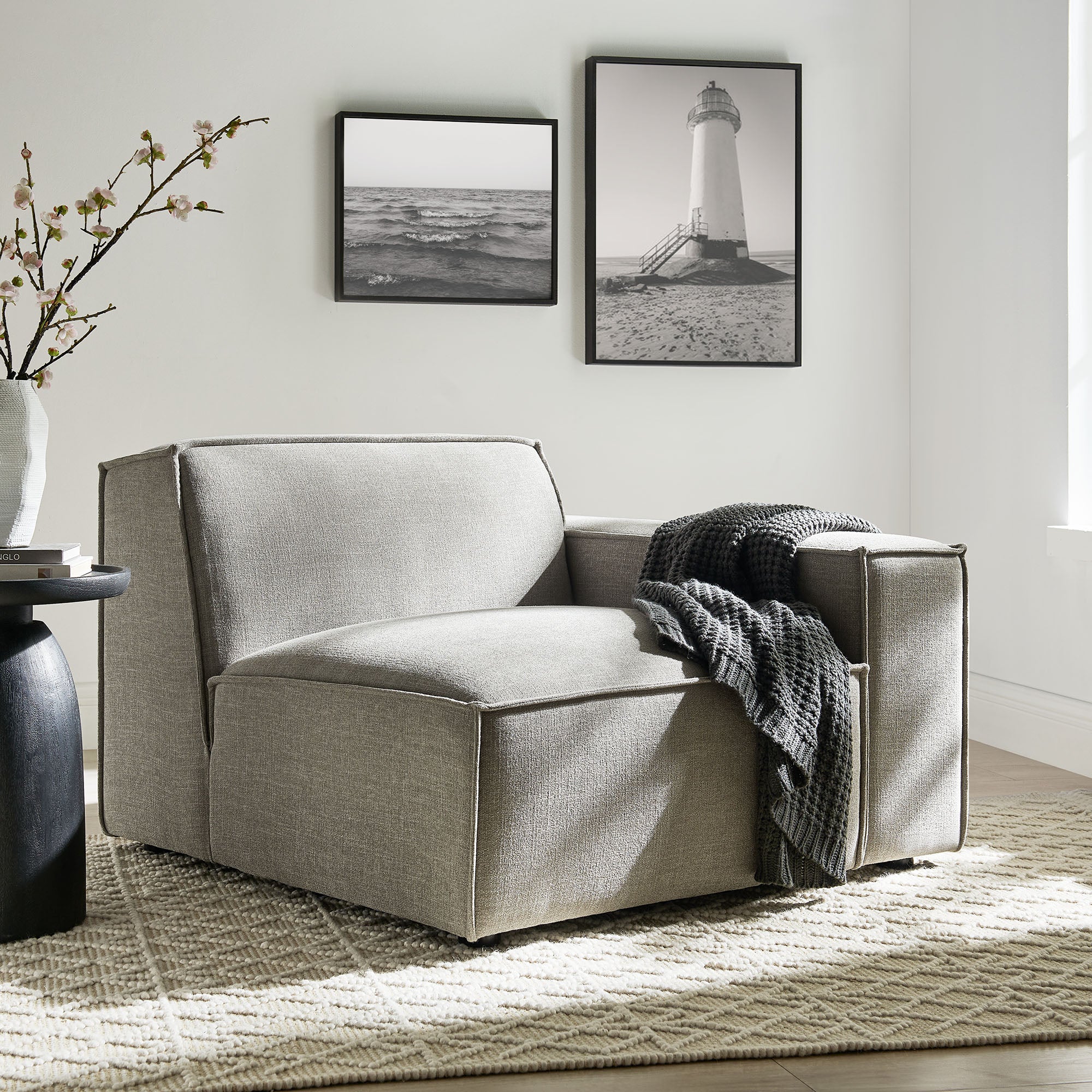 Modway EEI-7397 Restore Performance Fabric Upholstered Right-Facing Modular Lounge Chair