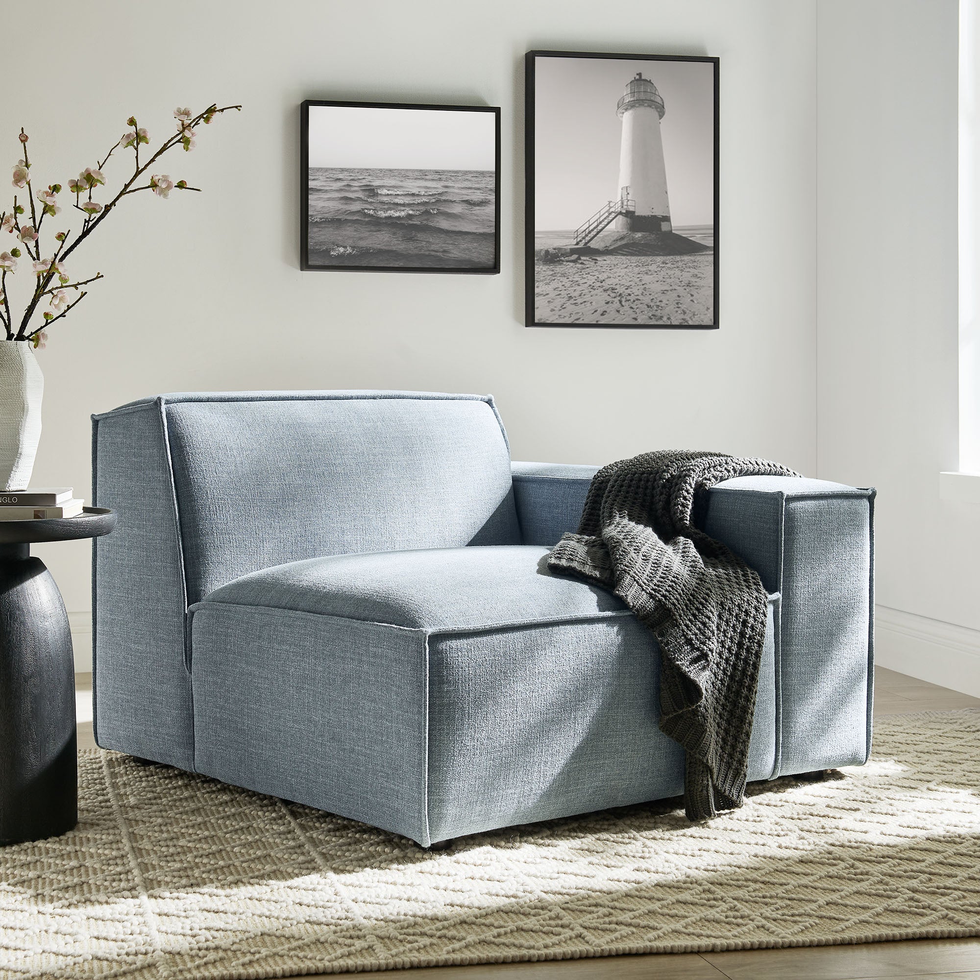 Modway EEI-7397 Restore Performance Fabric Upholstered Right-Facing Modular Lounge Chair