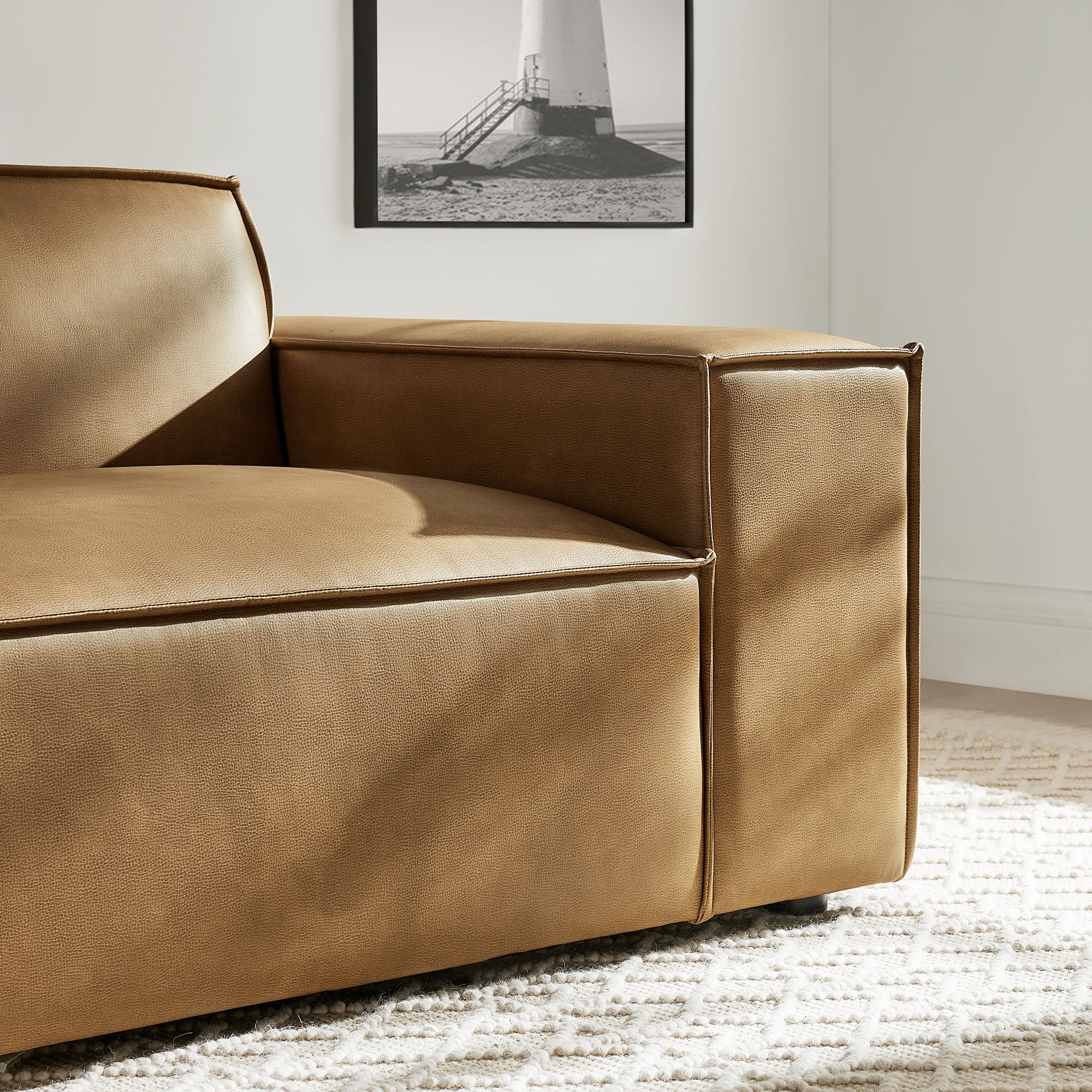 Modway EEI-7398 Restore Vegan Leather Right-Facing Modular Lounge Chair