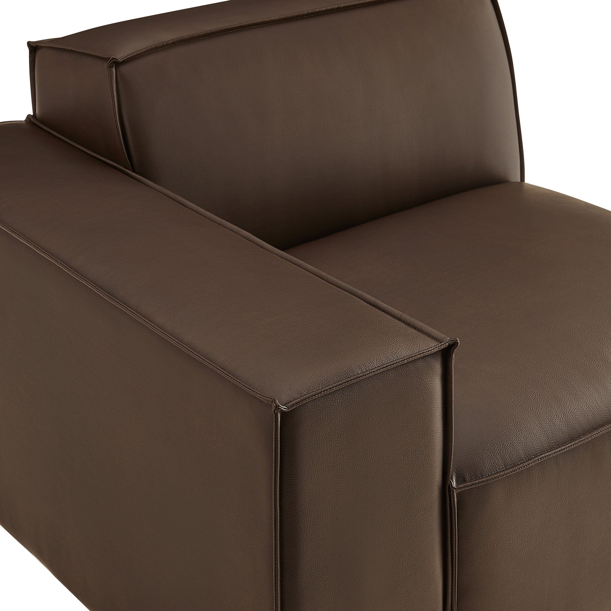 Modway EEI-7400 Restore Vegan Leather Left-Facing Modular Lounge Chair