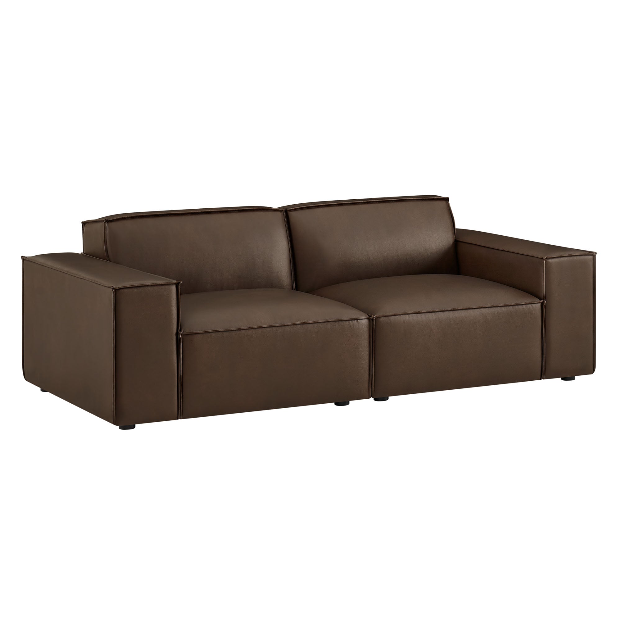 Modway EEI-7404 Restore 2-Piece Vegan Leather Modular Loveseat