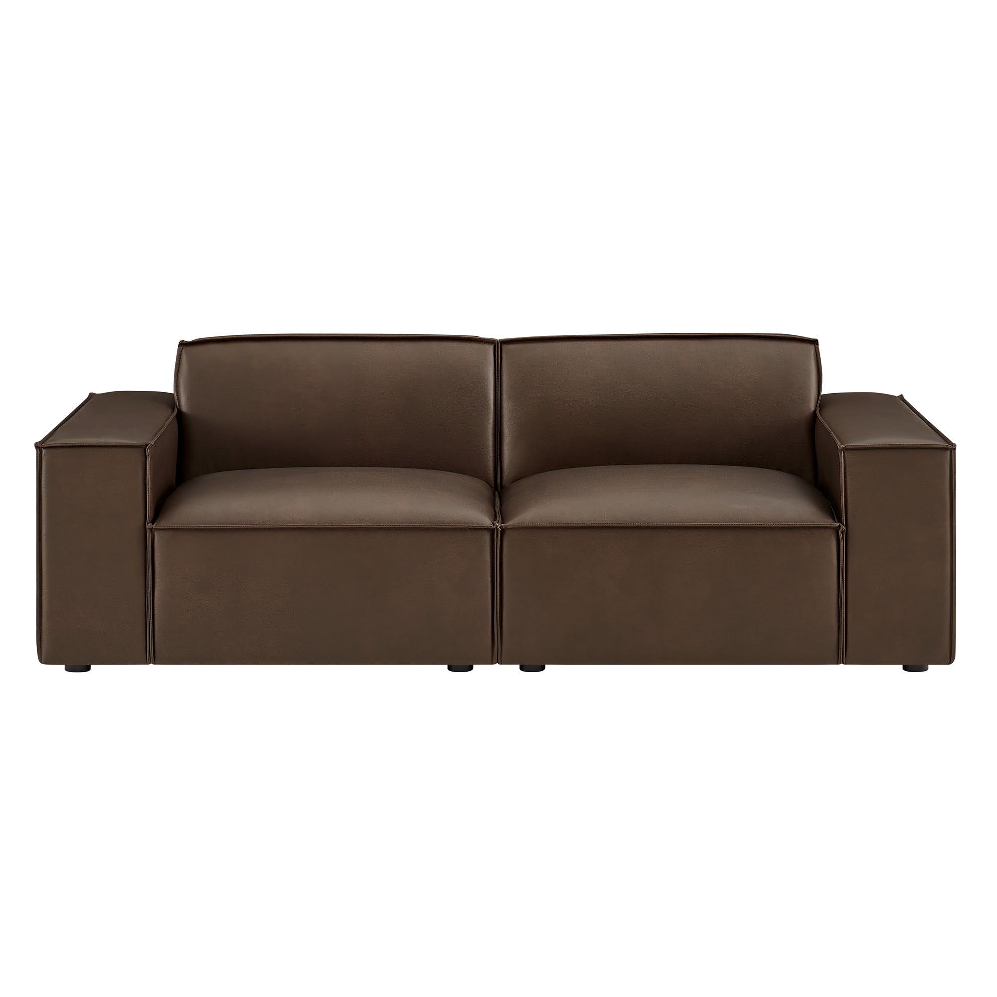 Modway EEI-7404 Restore 2-Piece Vegan Leather Modular Loveseat