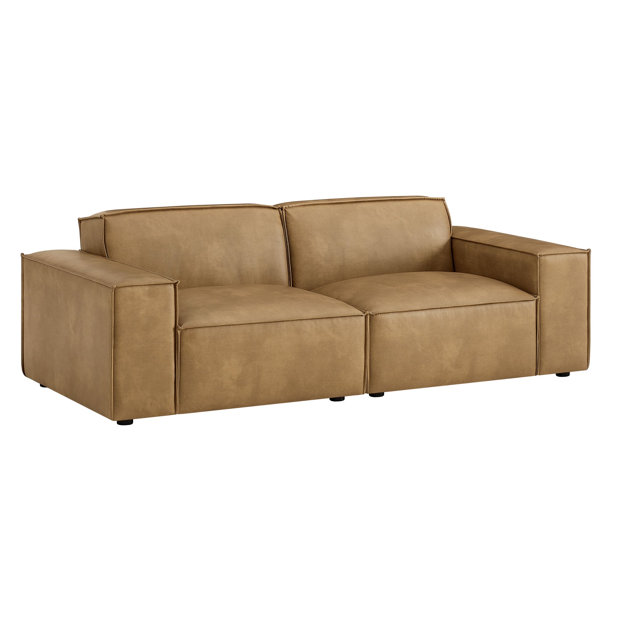 Modway EEI-7404 Restore 2-Piece Vegan Leather Modular Loveseat