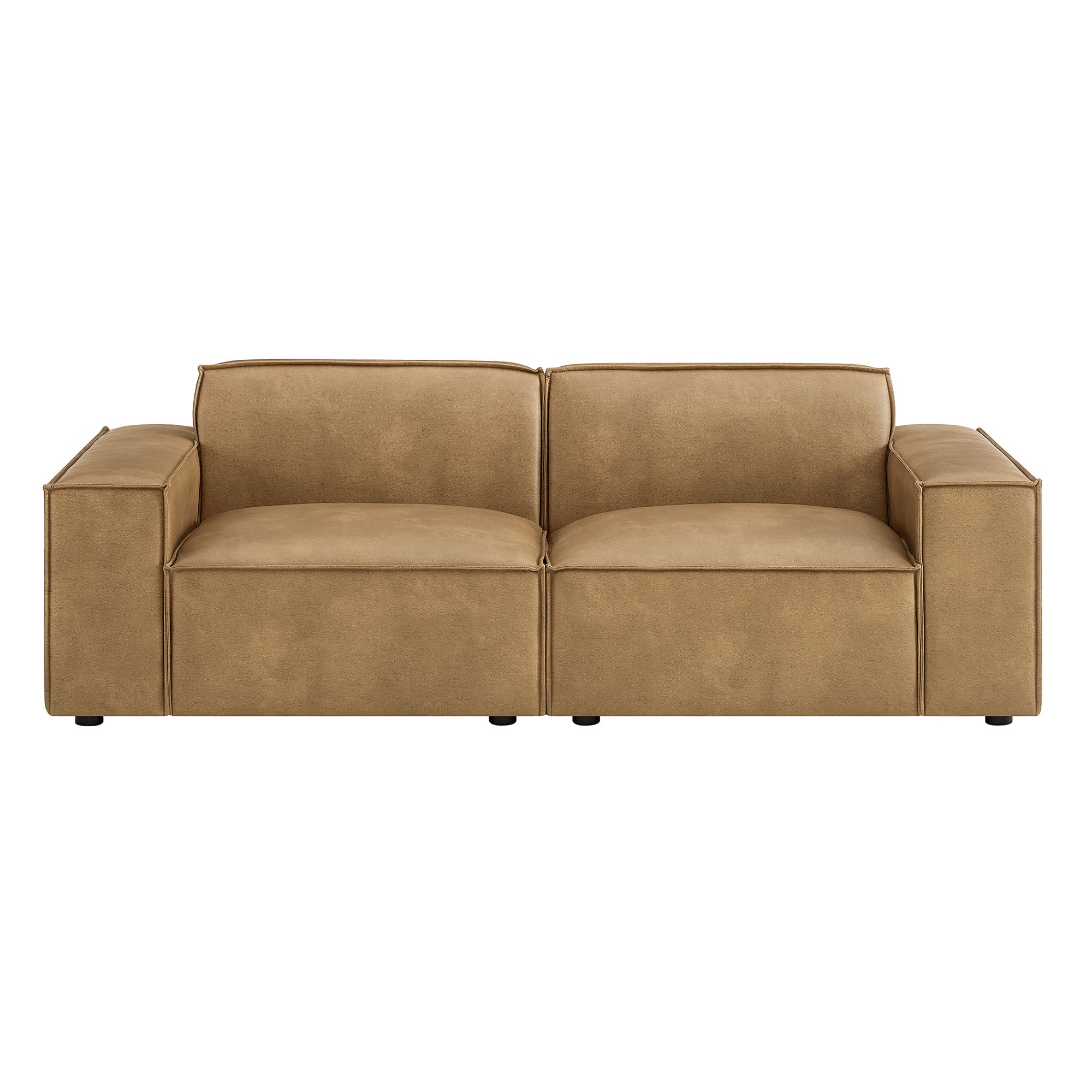 Modway EEI-7404 Restore 2-Piece Vegan Leather Modular Loveseat