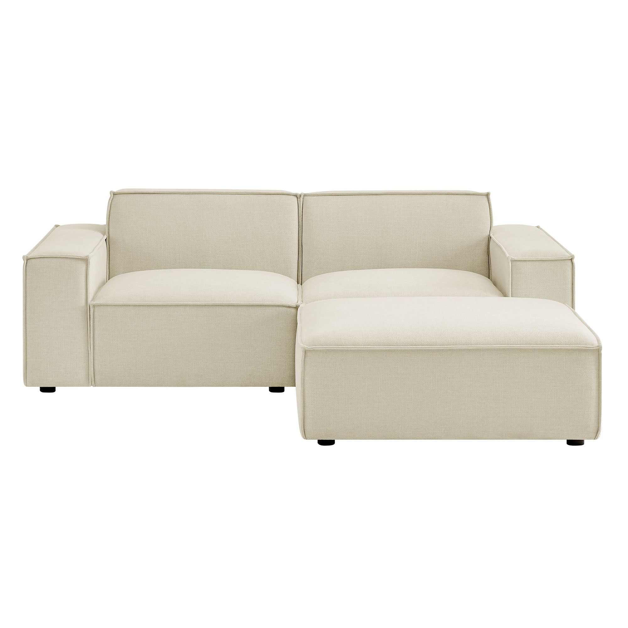 Modway EEI-7405 Restore 3-Piece Performance Fabric Upholstered Modular Loveseat with Ottoman