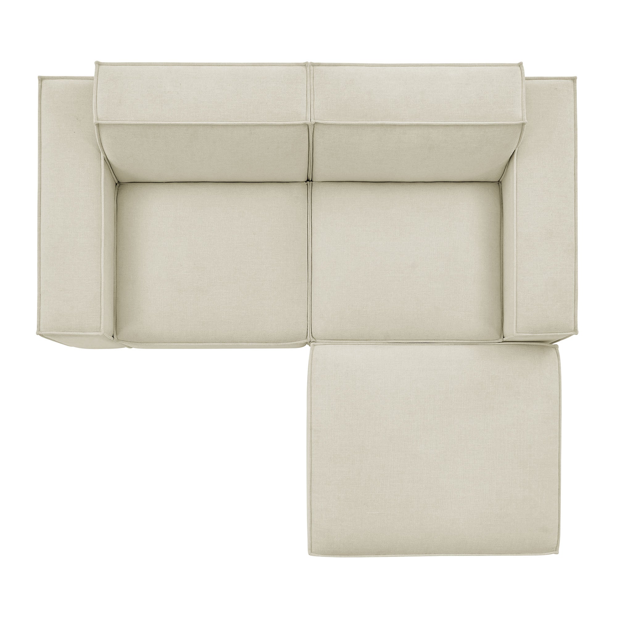 Modway EEI-7405 Restore 3-Piece Performance Fabric Upholstered Modular Loveseat with Ottoman
