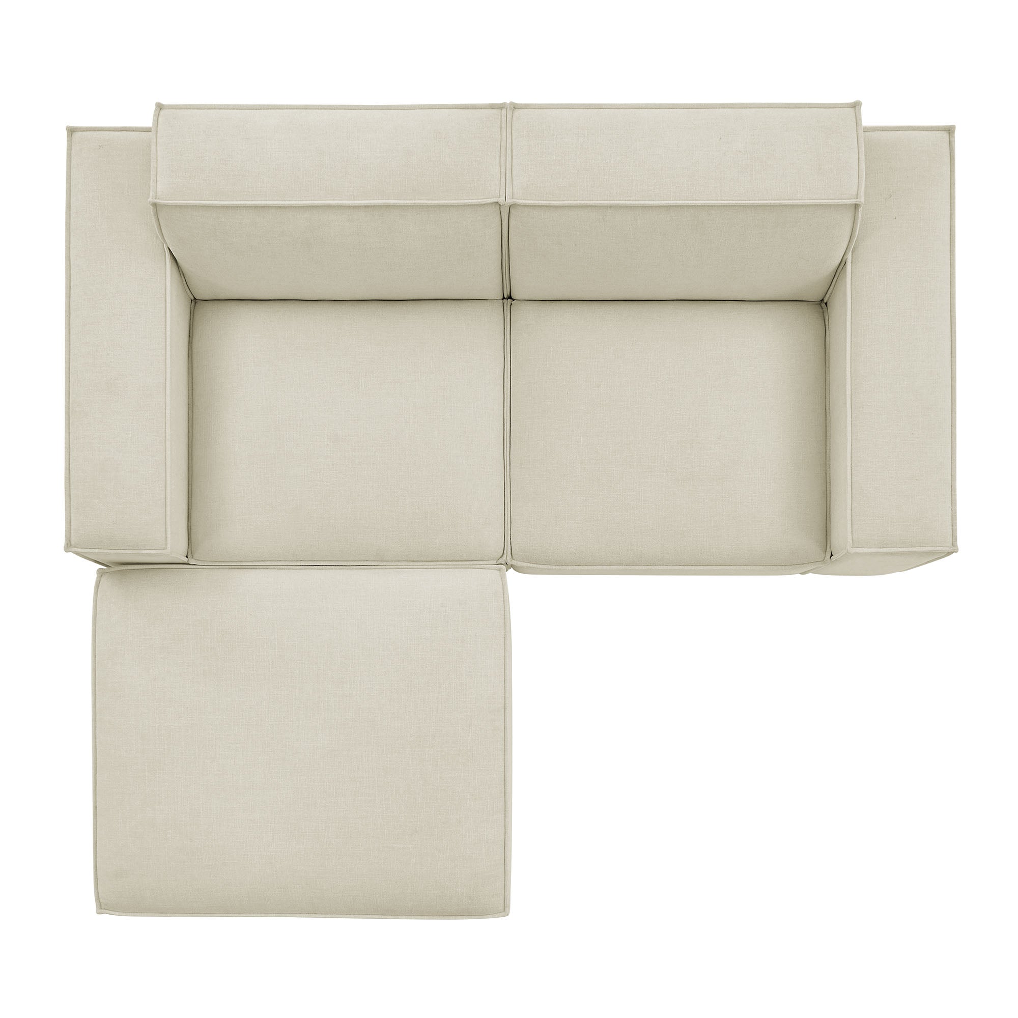 Modway EEI-7405 Restore 3-Piece Performance Fabric Upholstered Modular Loveseat with Ottoman