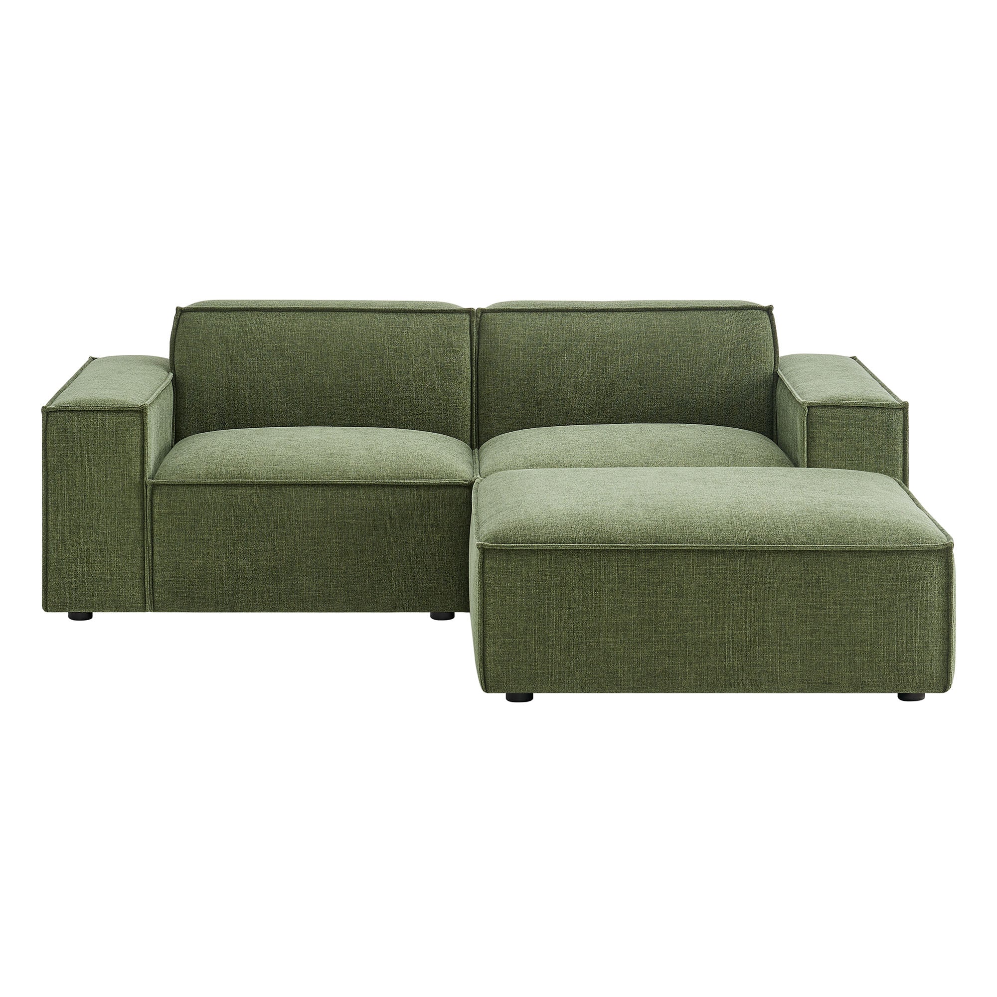 Modway EEI-7405 Restore 3-Piece Performance Fabric Upholstered Modular Loveseat with Ottoman