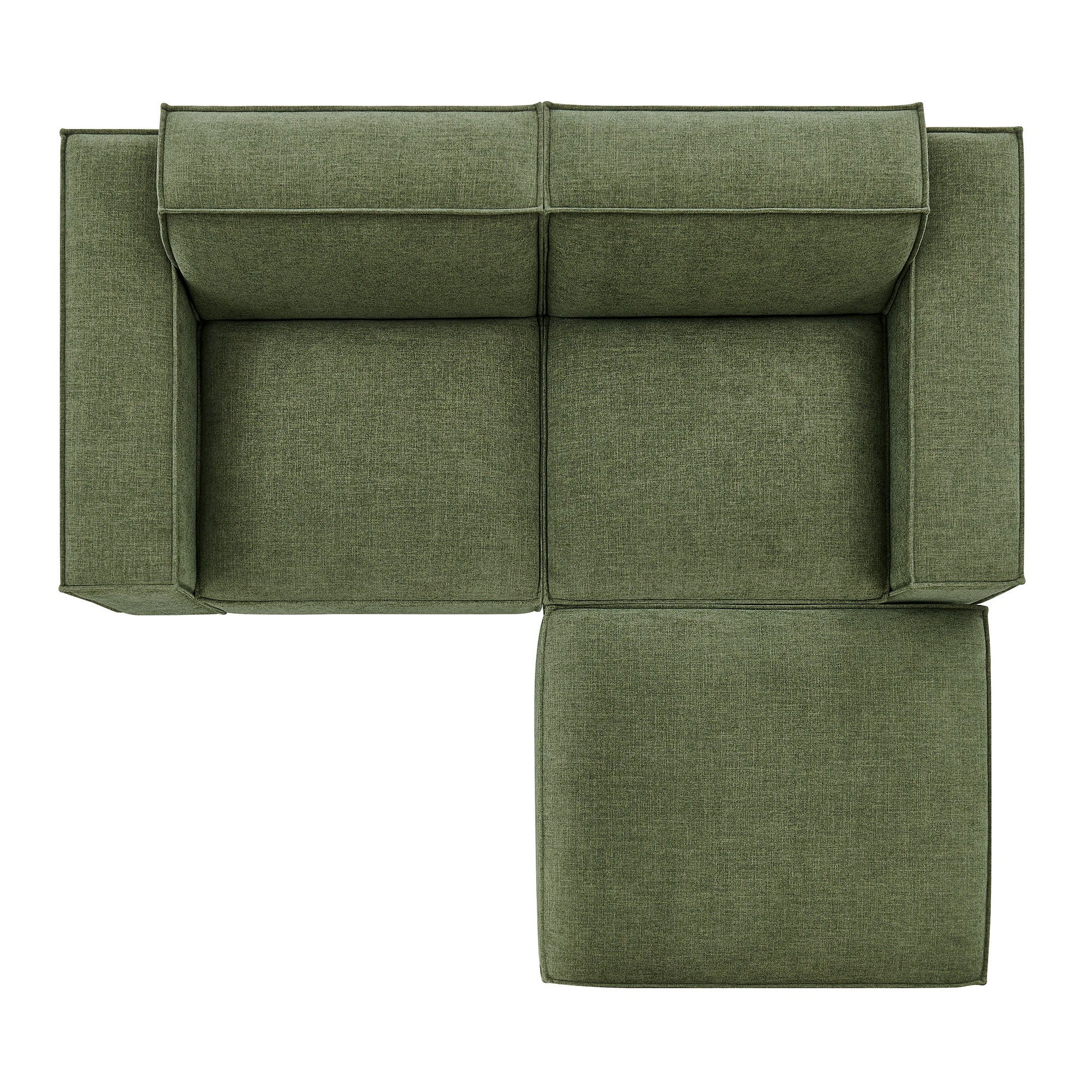 Modway EEI-7405 Restore 3-Piece Performance Fabric Upholstered Modular Loveseat with Ottoman