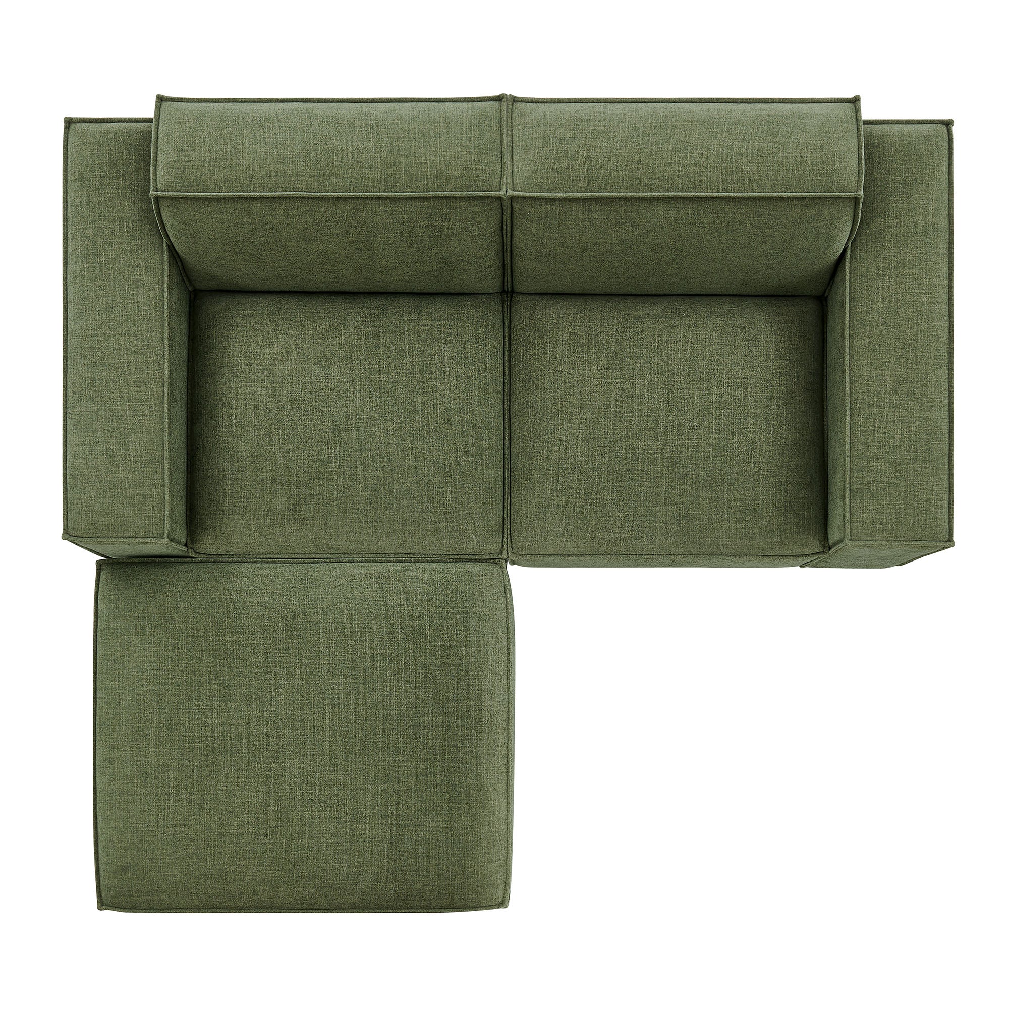 Modway EEI-7405 Restore 3-Piece Performance Fabric Upholstered Modular Loveseat with Ottoman