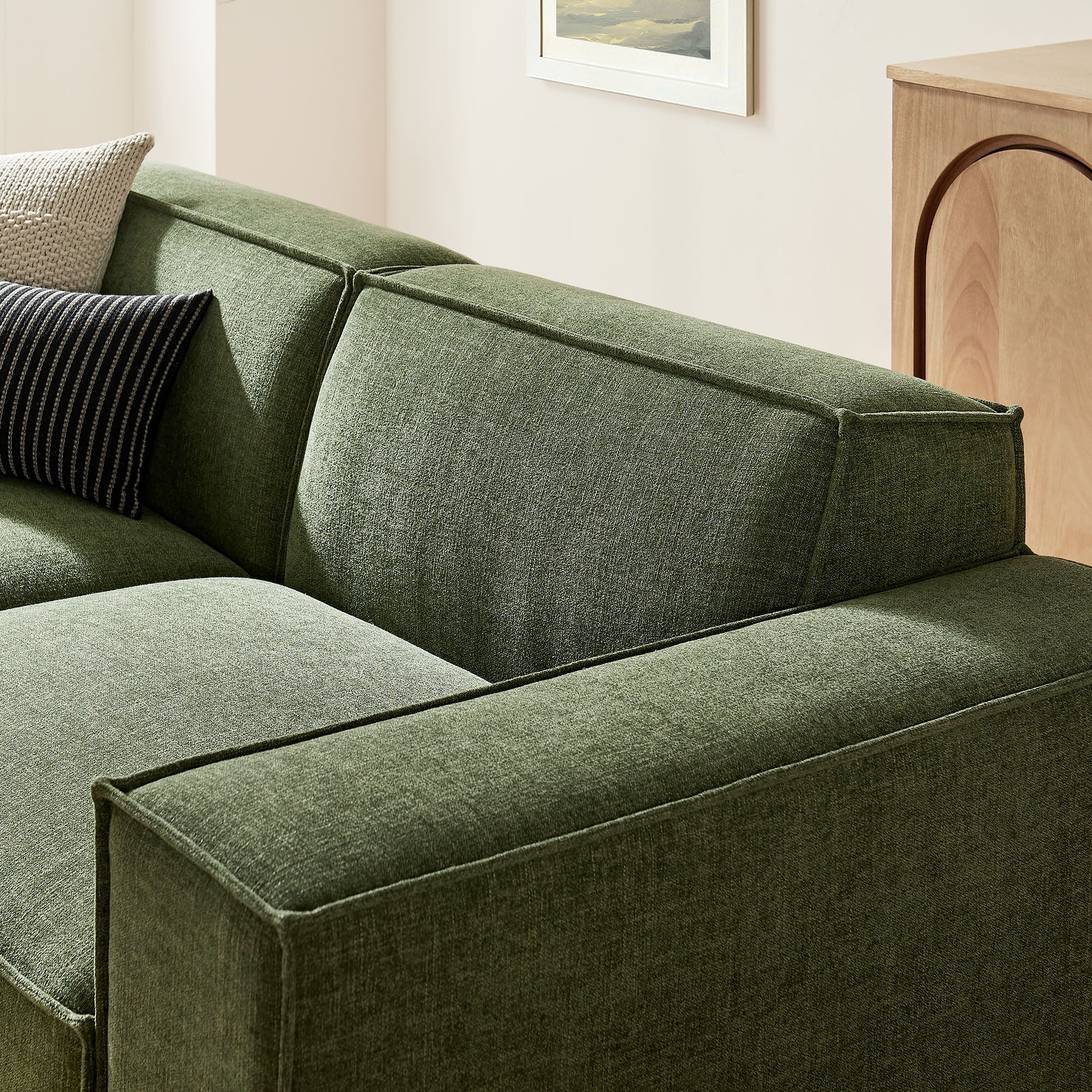 Modway EEI-7405 Restore 3-Piece Performance Fabric Upholstered Modular Loveseat with Ottoman