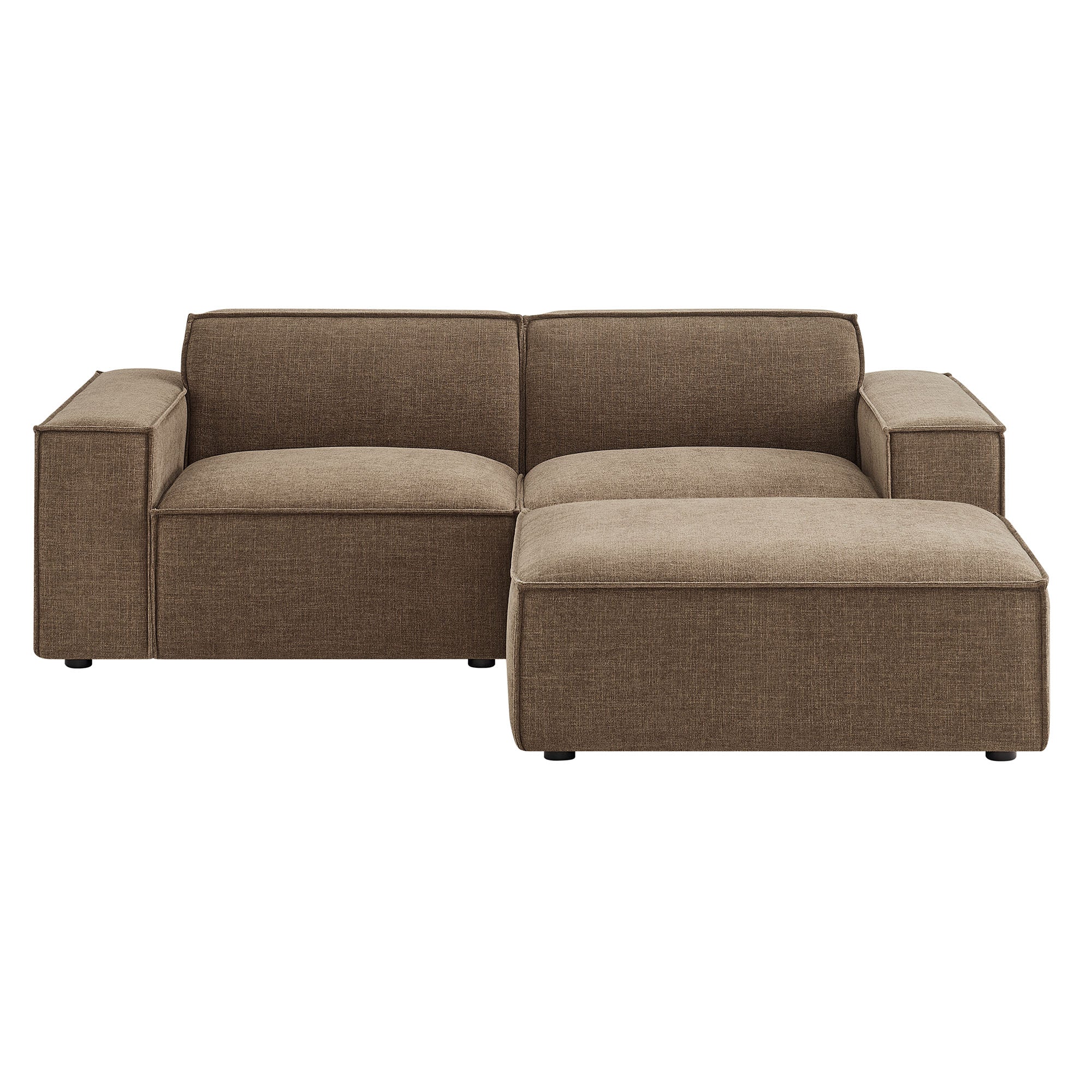 Modway EEI-7405 Restore 3-Piece Performance Fabric Upholstered Modular Loveseat with Ottoman