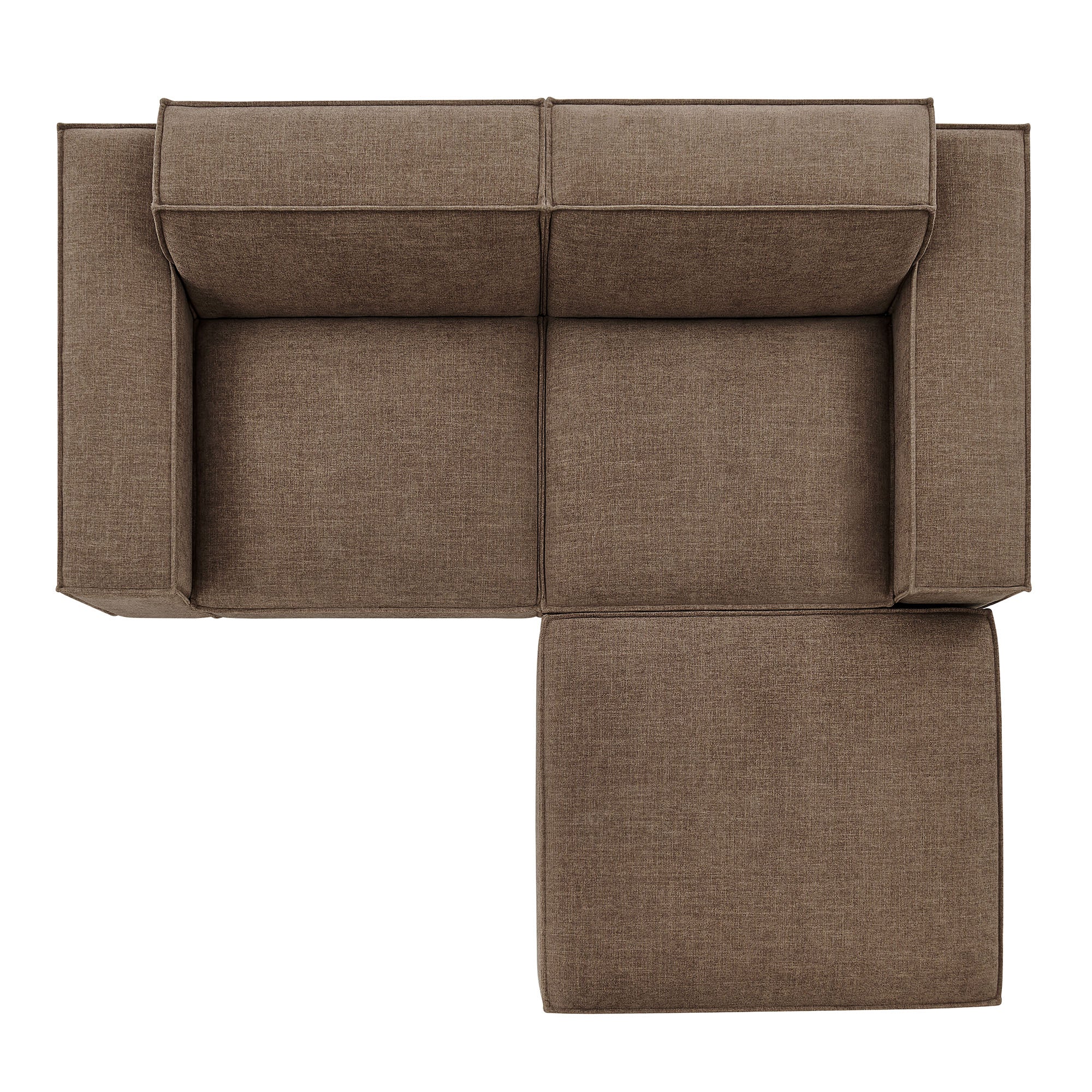 Modway EEI-7405 Restore 3-Piece Performance Fabric Upholstered Modular Loveseat with Ottoman