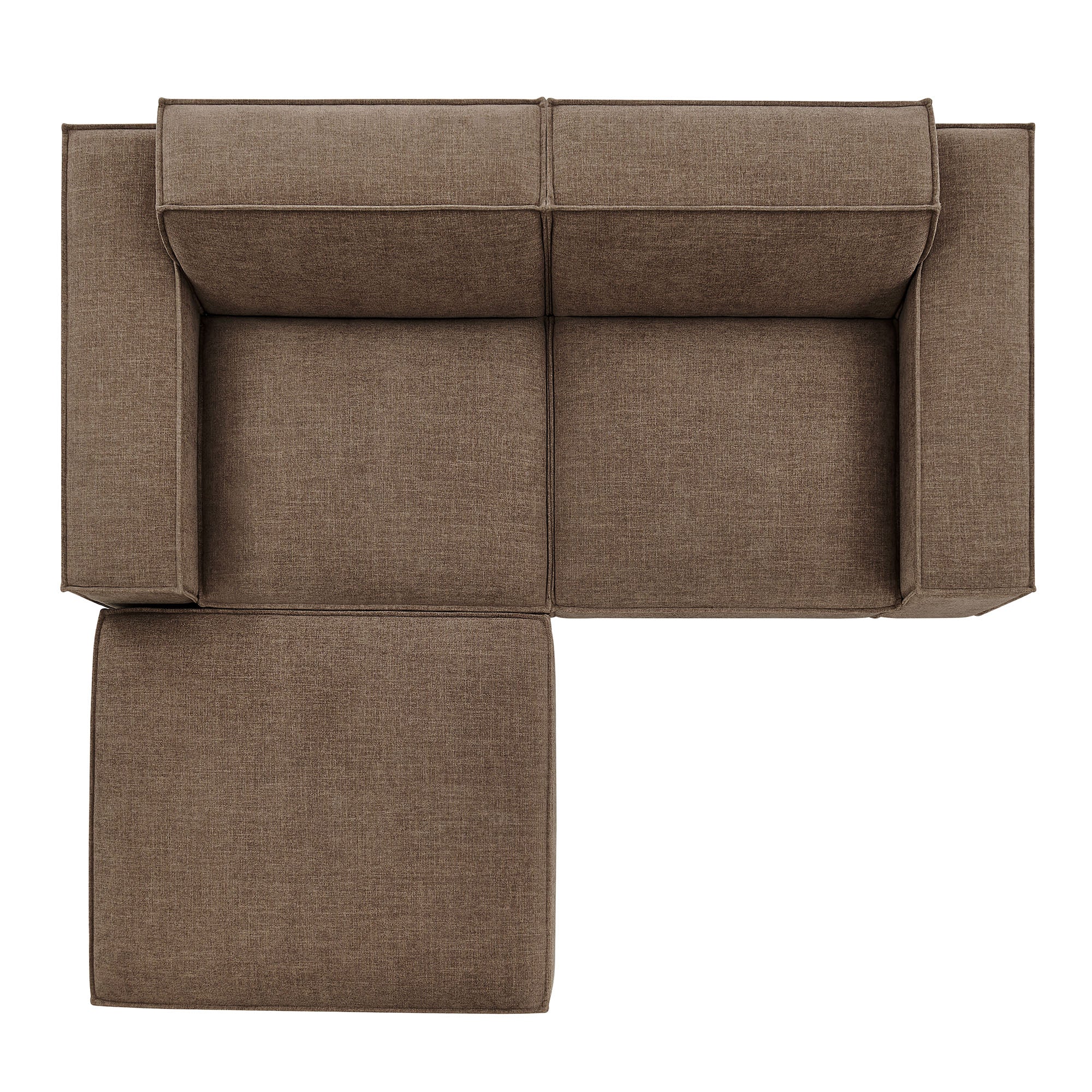 Modway EEI-7405 Restore 3-Piece Performance Fabric Upholstered Modular Loveseat with Ottoman
