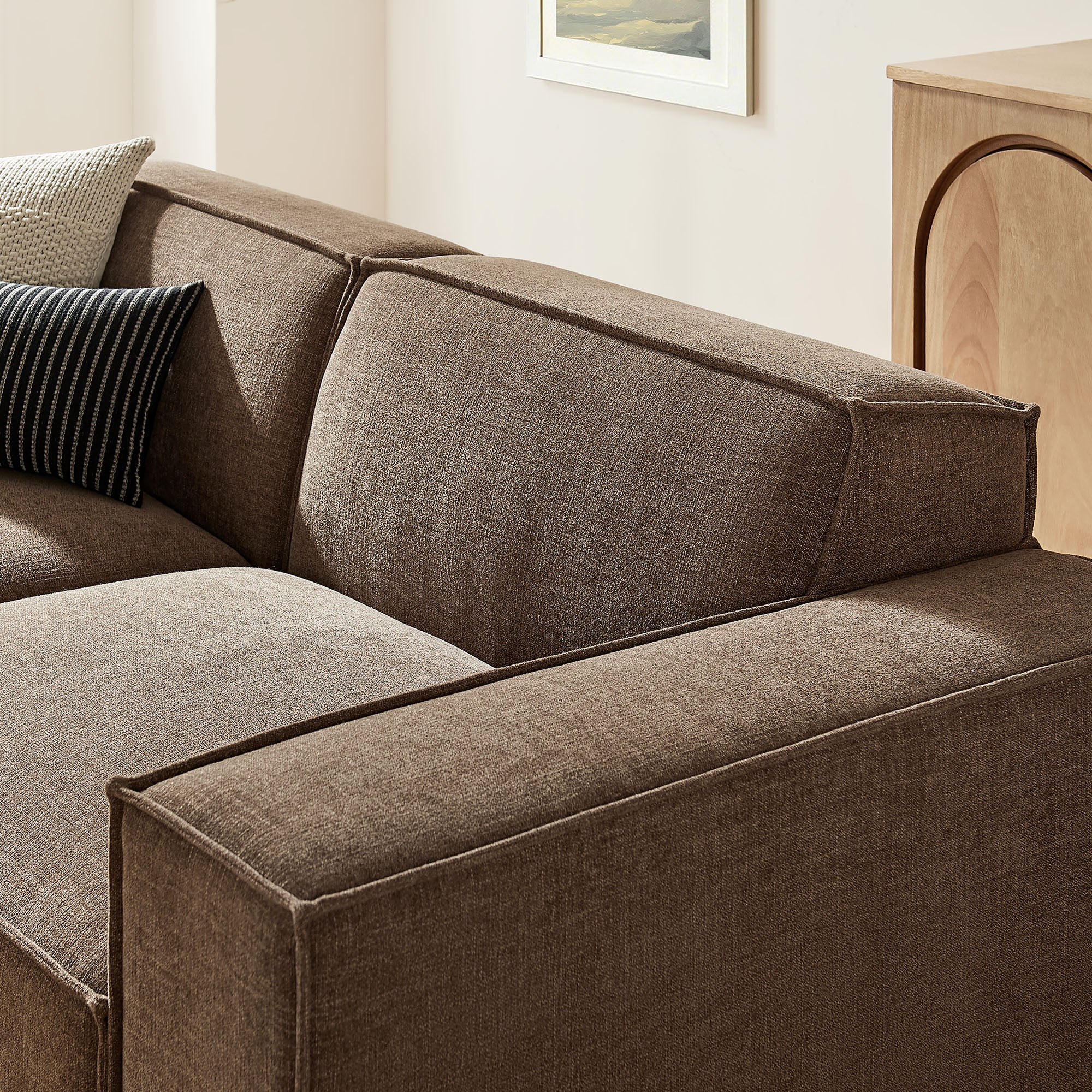 Modway EEI-7405 Restore 3-Piece Performance Fabric Upholstered Modular Loveseat with Ottoman