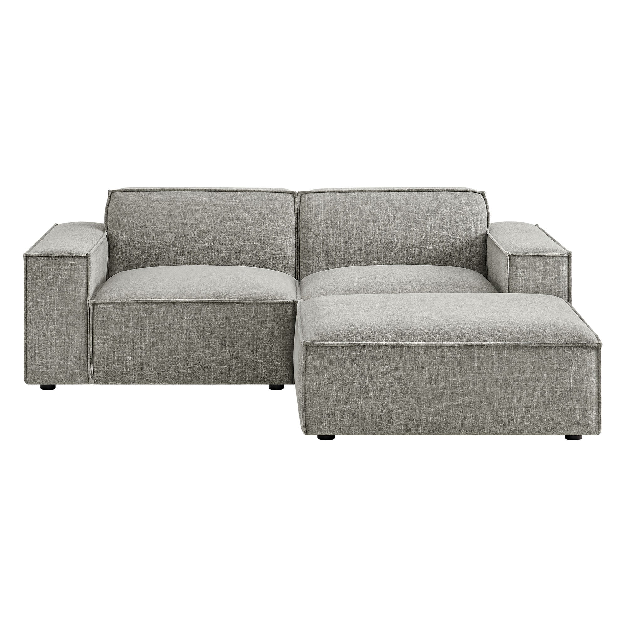 Modway EEI-7405 Restore 3-Piece Performance Fabric Upholstered Modular Loveseat with Ottoman