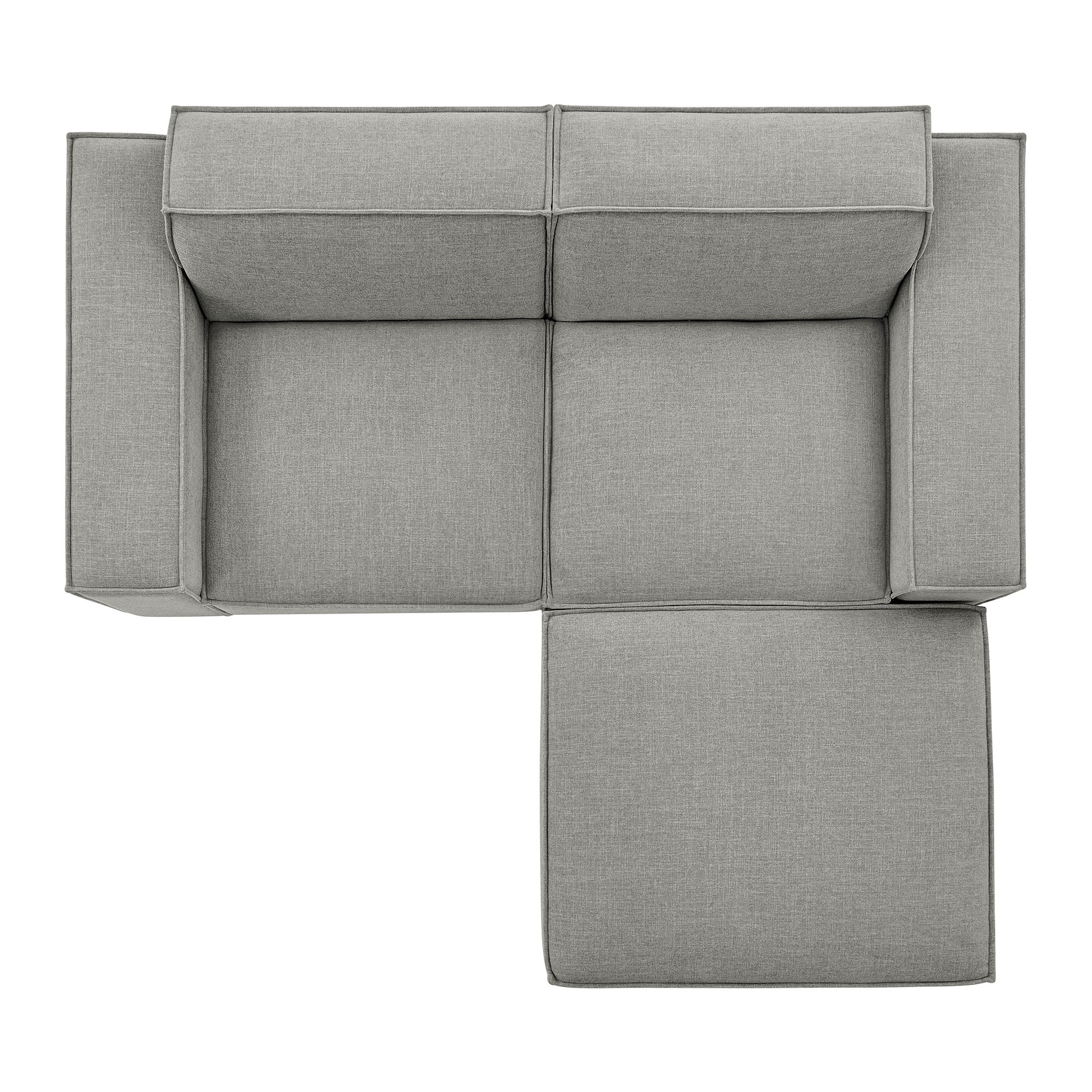 Modway EEI-7405 Restore 3-Piece Performance Fabric Upholstered Modular Loveseat with Ottoman