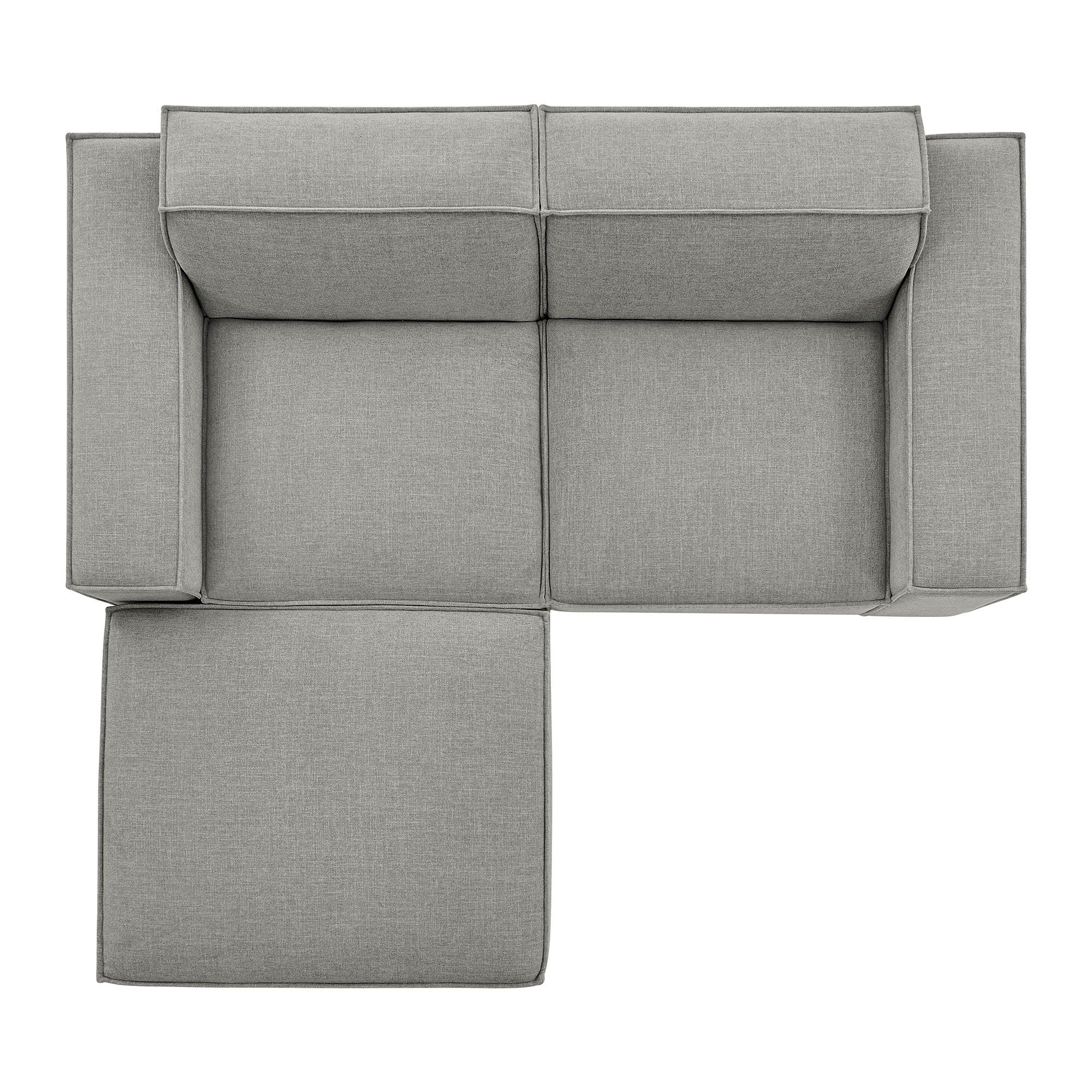 Modway EEI-7405 Restore 3-Piece Performance Fabric Upholstered Modular Loveseat with Ottoman