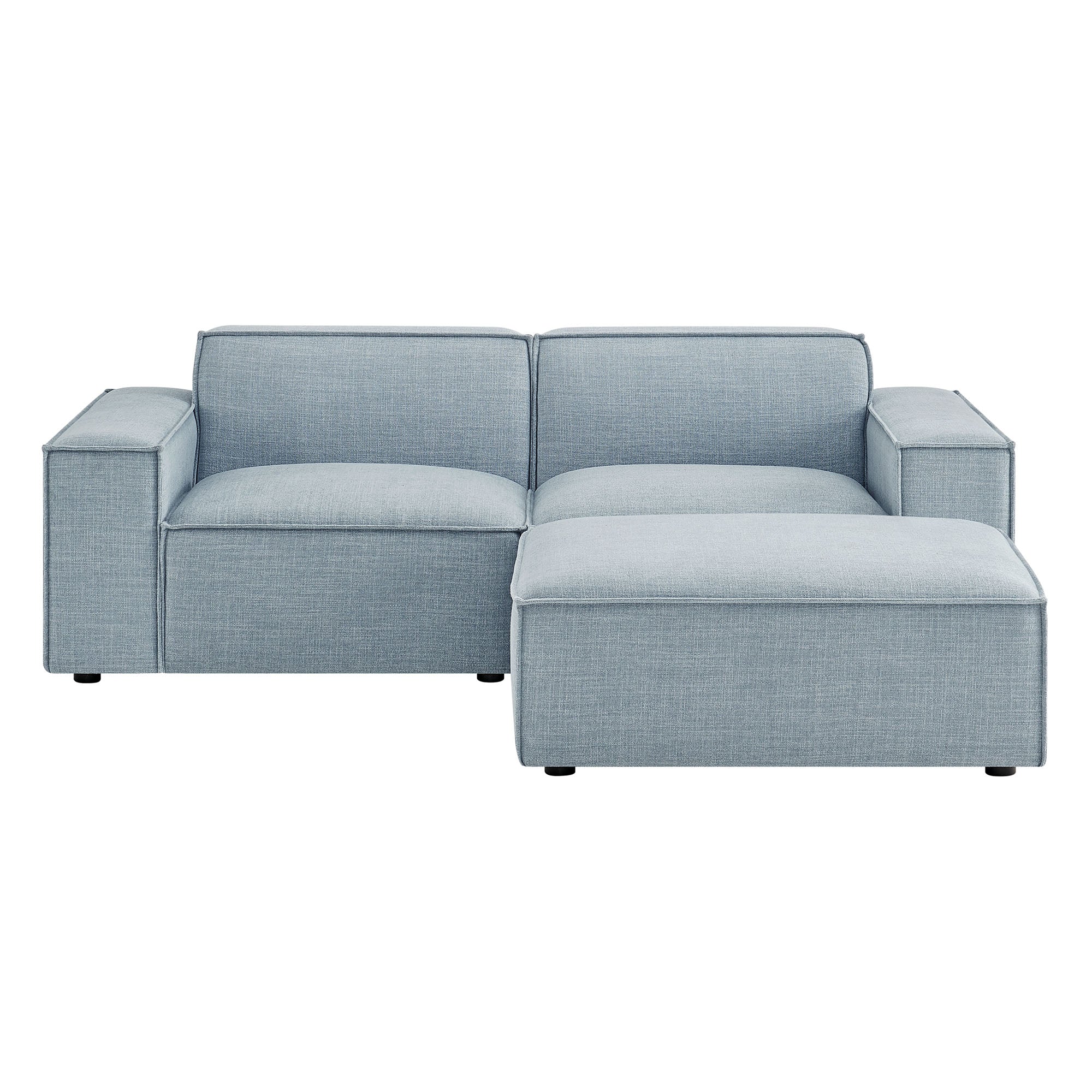 Modway EEI-7405 Restore 3-Piece Performance Fabric Upholstered Modular Loveseat with Ottoman