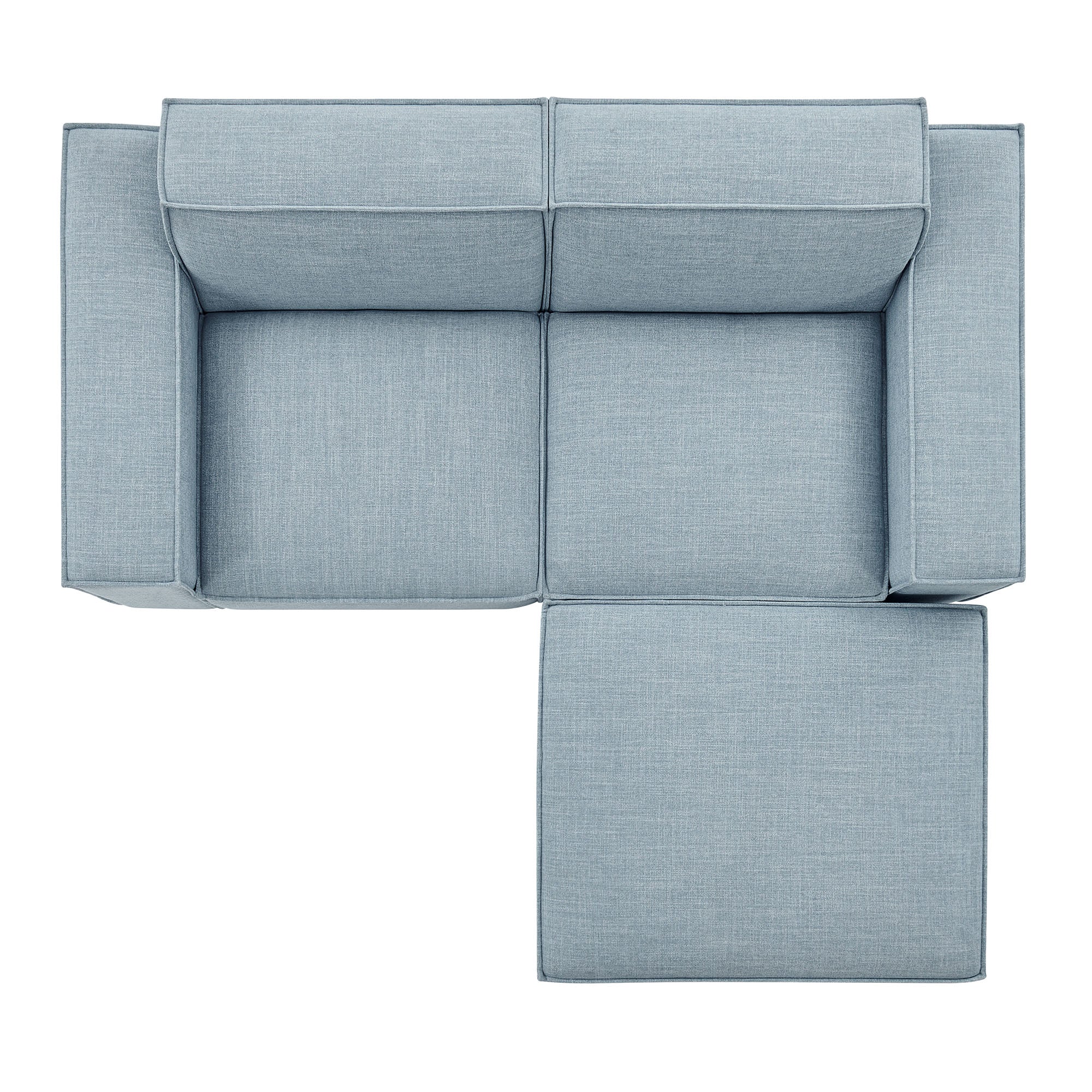 Modway EEI-7405 Restore 3-Piece Performance Fabric Upholstered Modular Loveseat with Ottoman