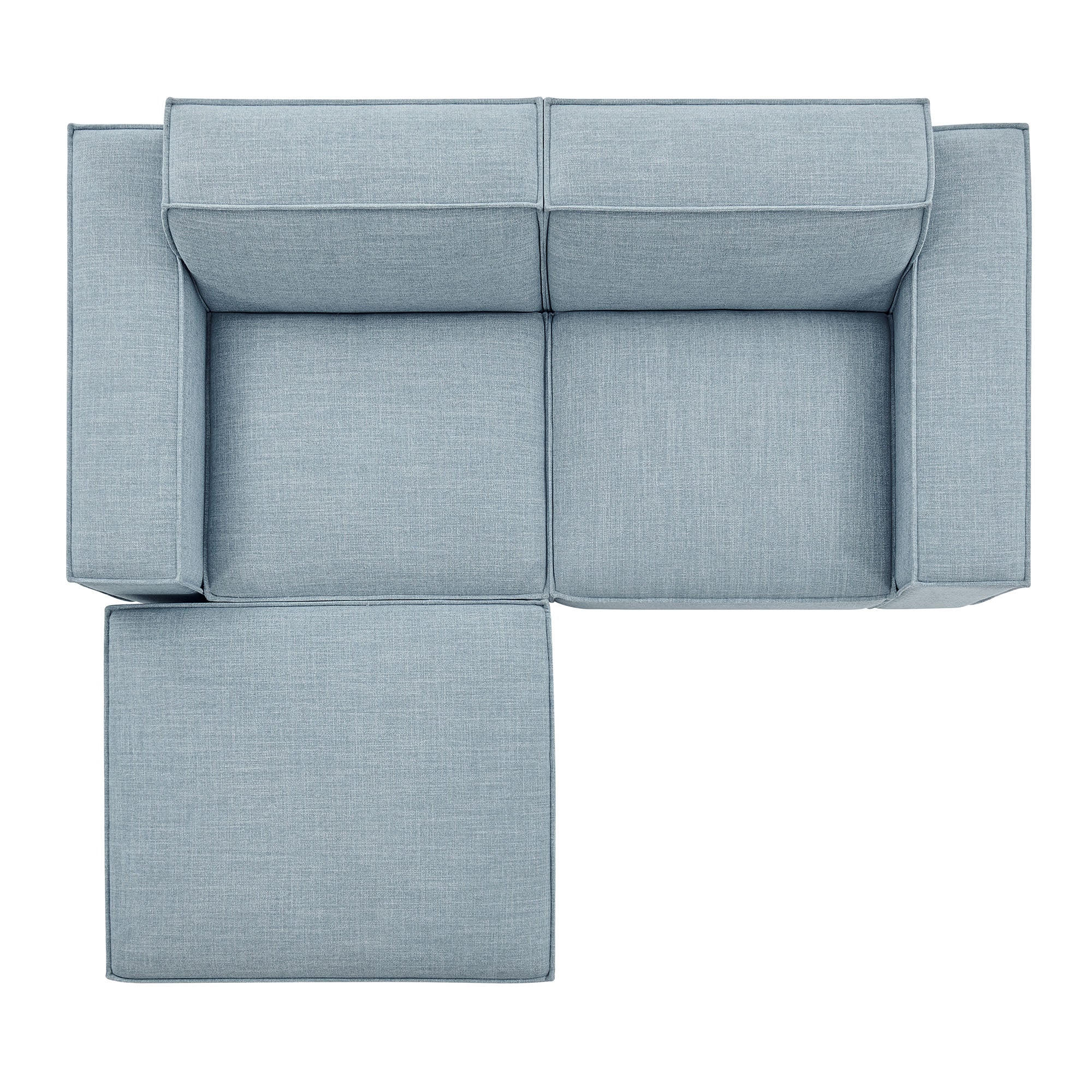 Modway EEI-7405 Restore 3-Piece Performance Fabric Upholstered Modular Loveseat with Ottoman