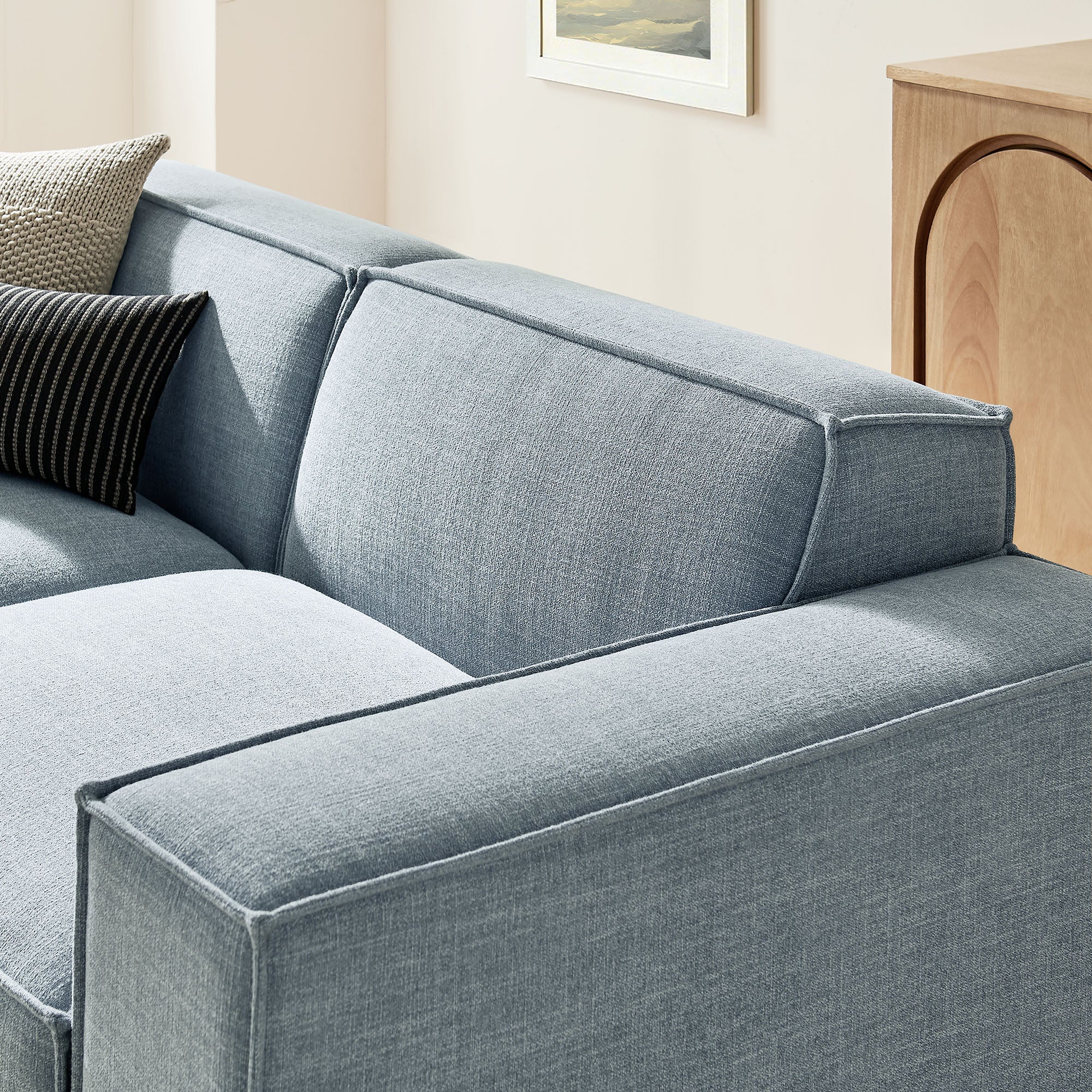 Modway EEI-7405 Restore 3-Piece Performance Fabric Upholstered Modular Loveseat with Ottoman