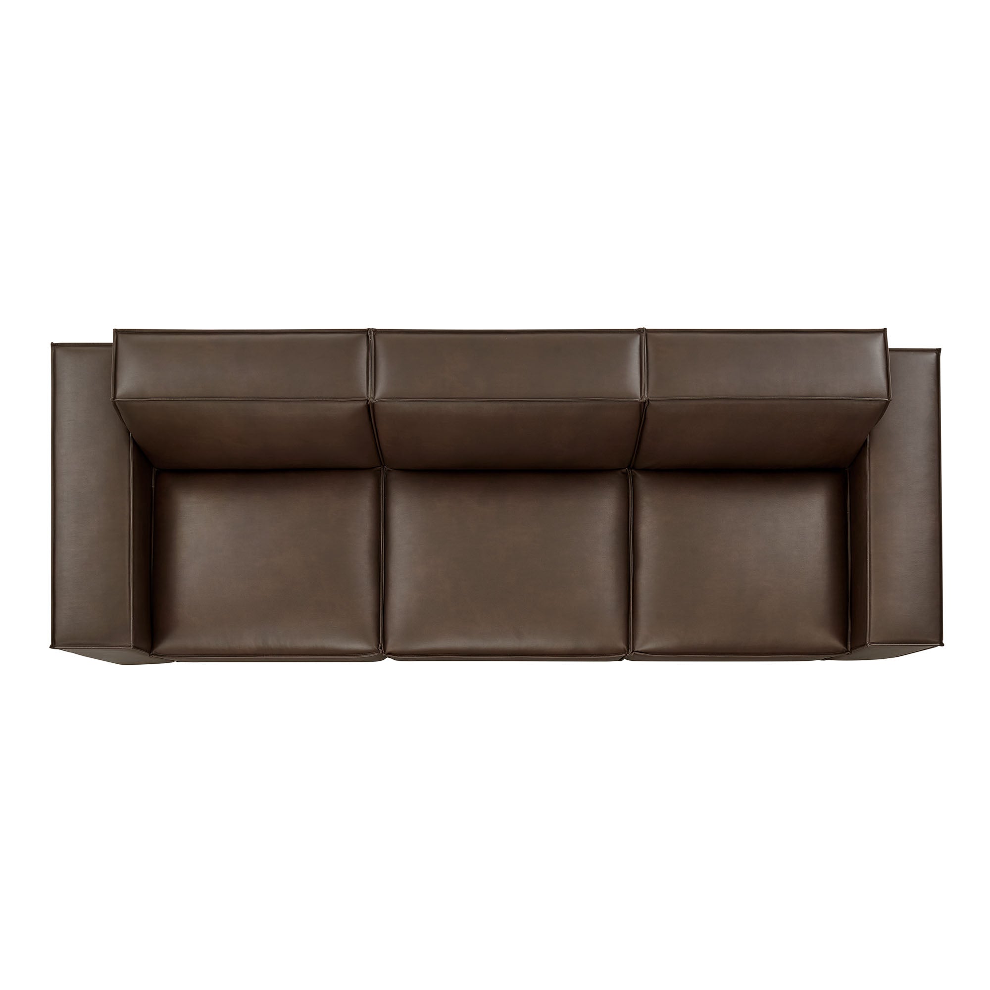 Modway EEI-7408 Restore 3-Piece Vegan Leather Modular Sofa Set