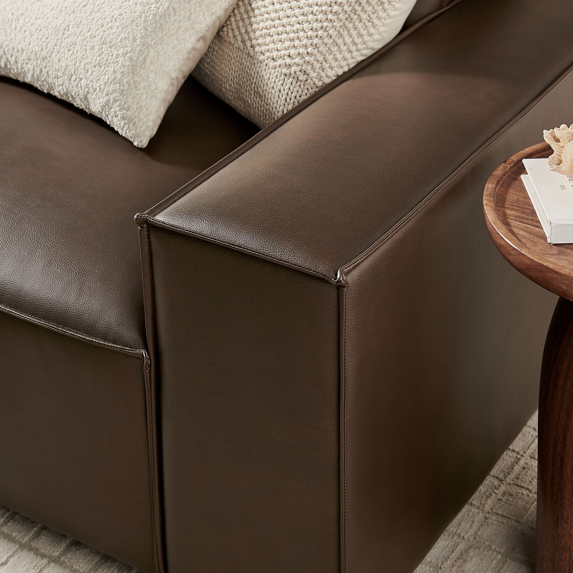 Modway EEI-7408 Restore 3-Piece Vegan Leather Modular Sofa Set