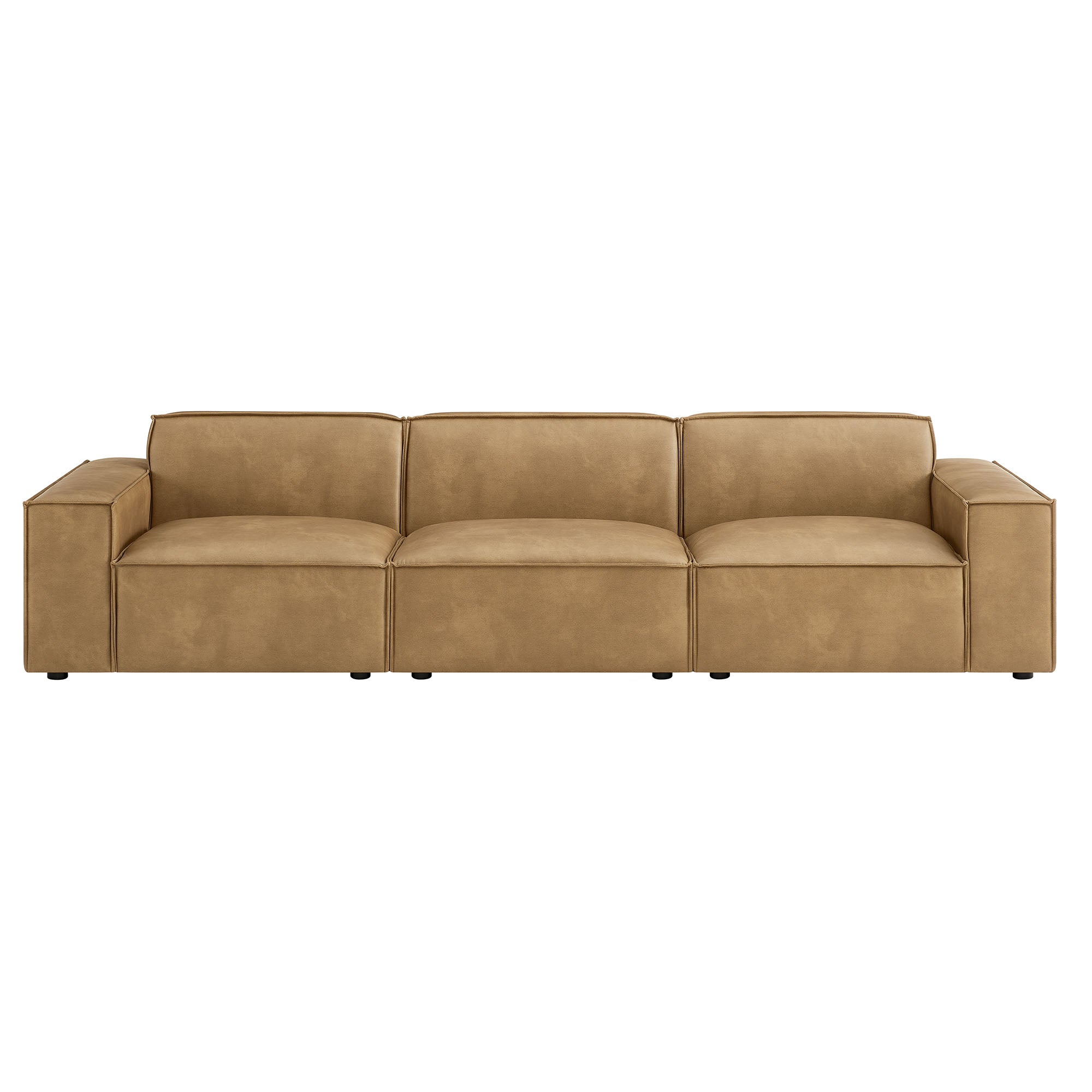 Modway EEI-7408 Restore 3-Piece Vegan Leather Modular Sofa Set